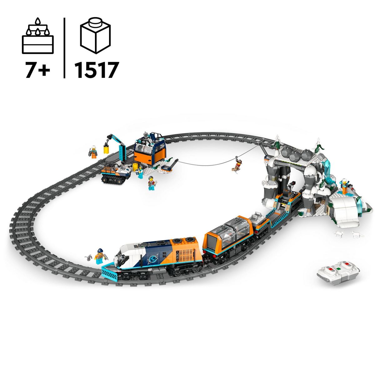 LEGO City 60470 - Le Train Express des Explorateurs en Artctique