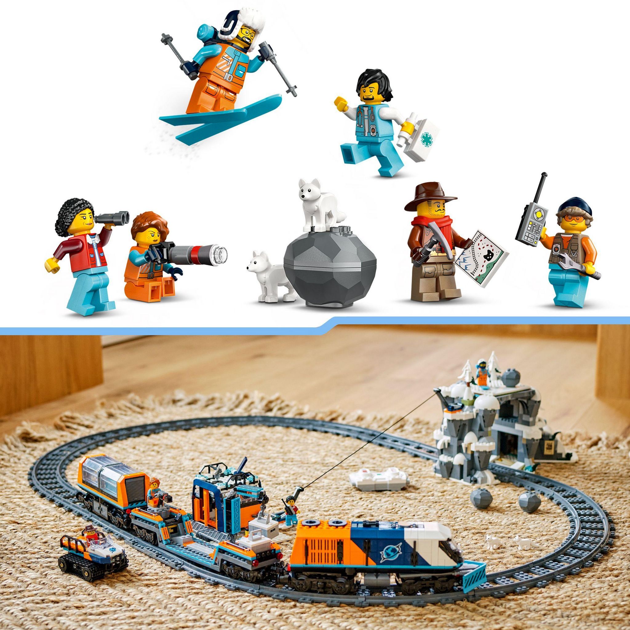 Voir la diapositive 6 : LEGO City 60470 - Le Train Express des Explorateurs en Artctique