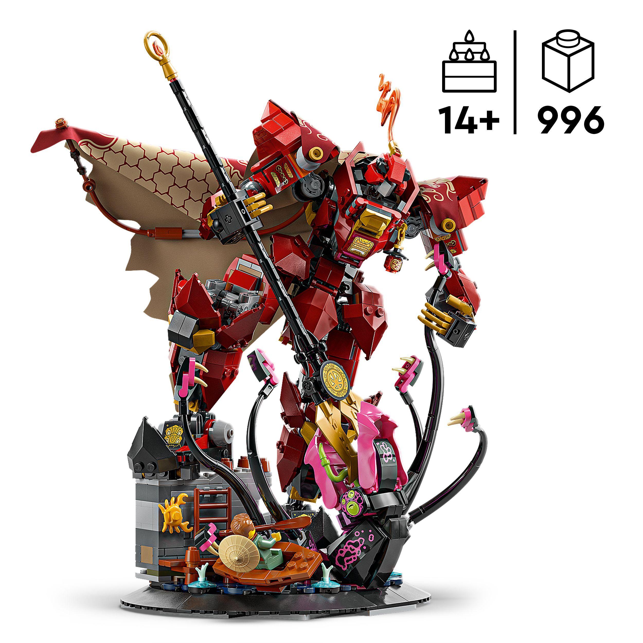 Voir la diapositive 3 : LEGO NINJAGO 71846 Le Robot du Chevalier de Feu - Jeu de Construction dès 14 ans - Cadeau