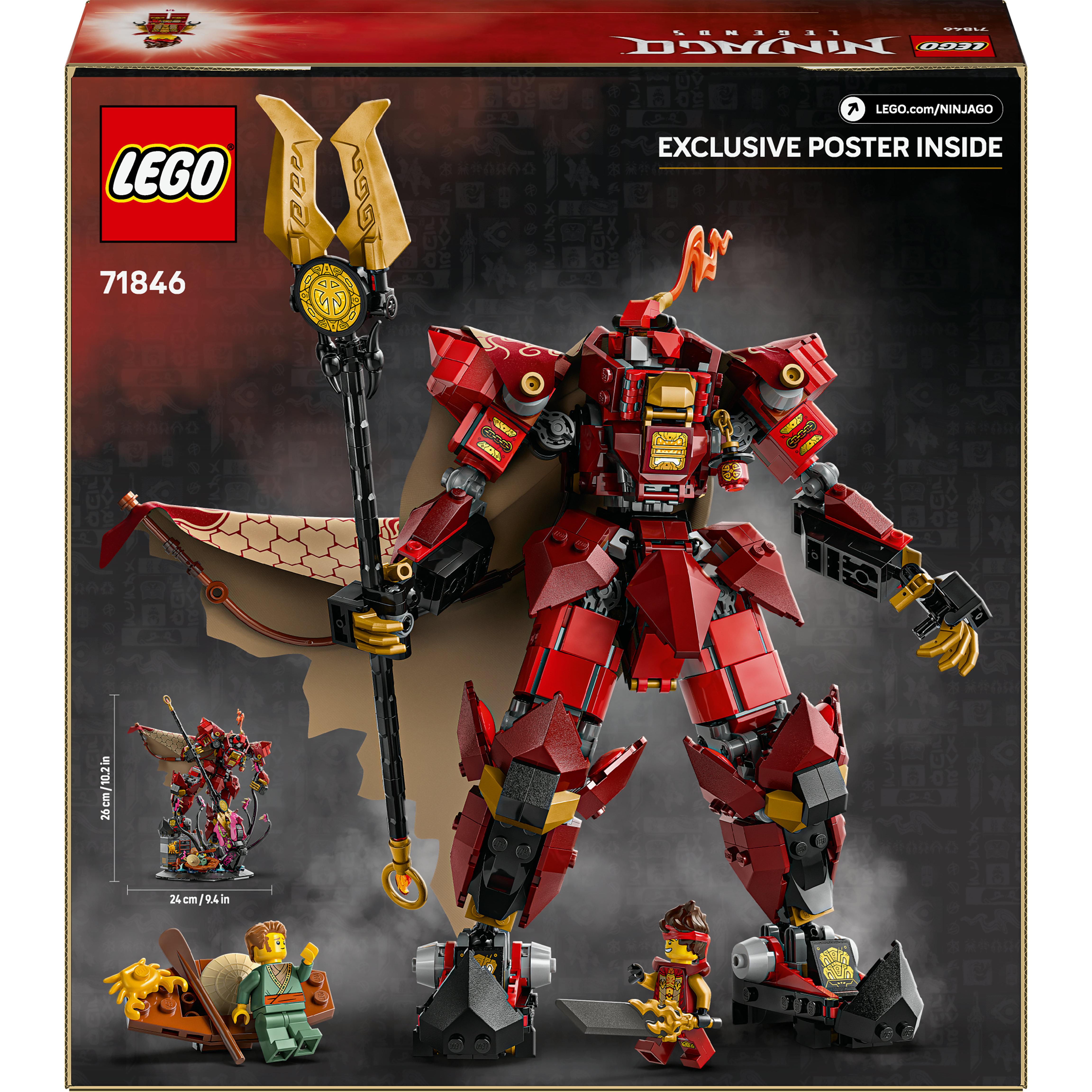 Voir la diapositive 8 : LEGO NINJAGO 71846 Le Robot du Chevalier de Feu - Jeu de Construction dès 14 ans - Cadeau