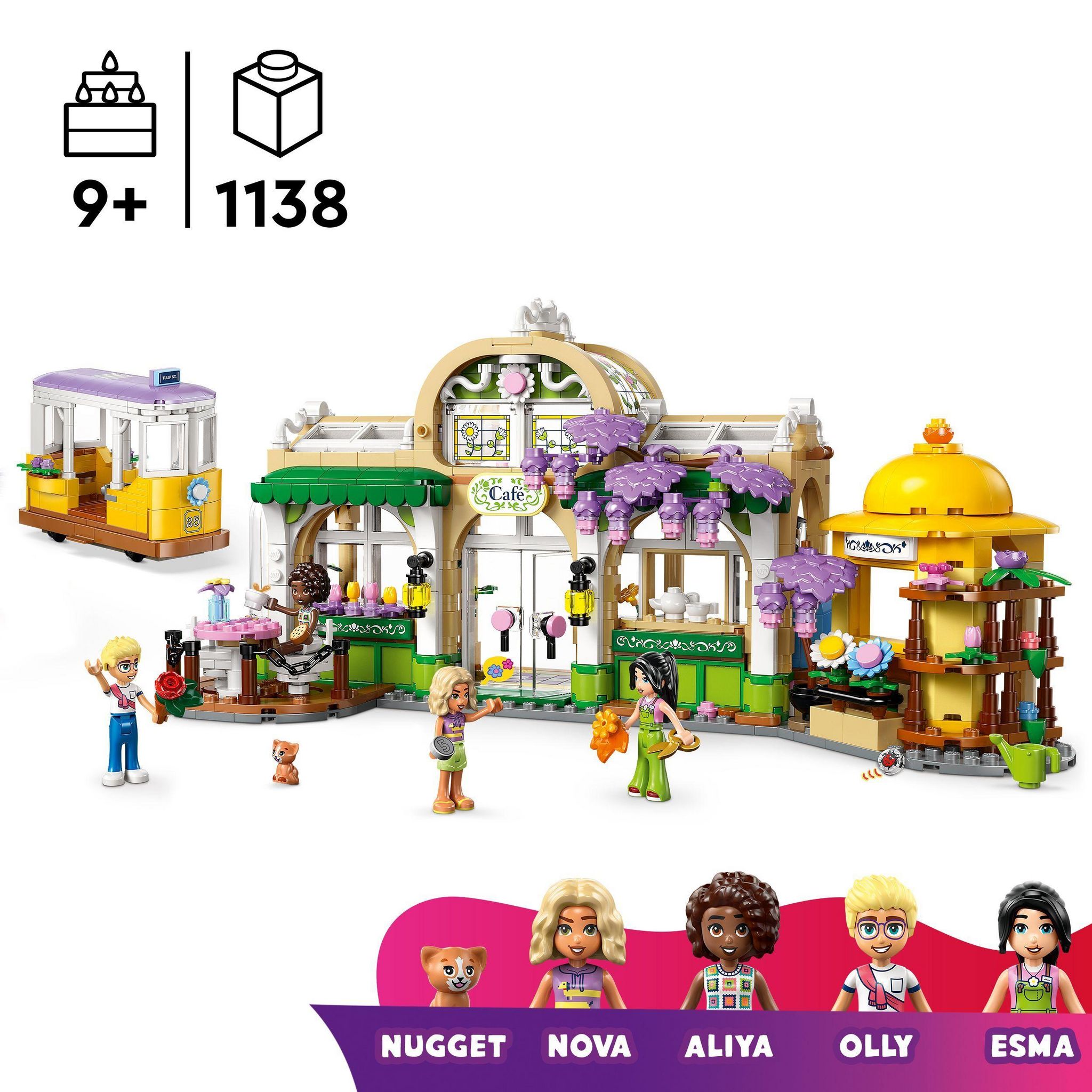 Voir la diapositive 3 : LEGO Friends 42671 - Cafe des plantes et kiosque a fleurs