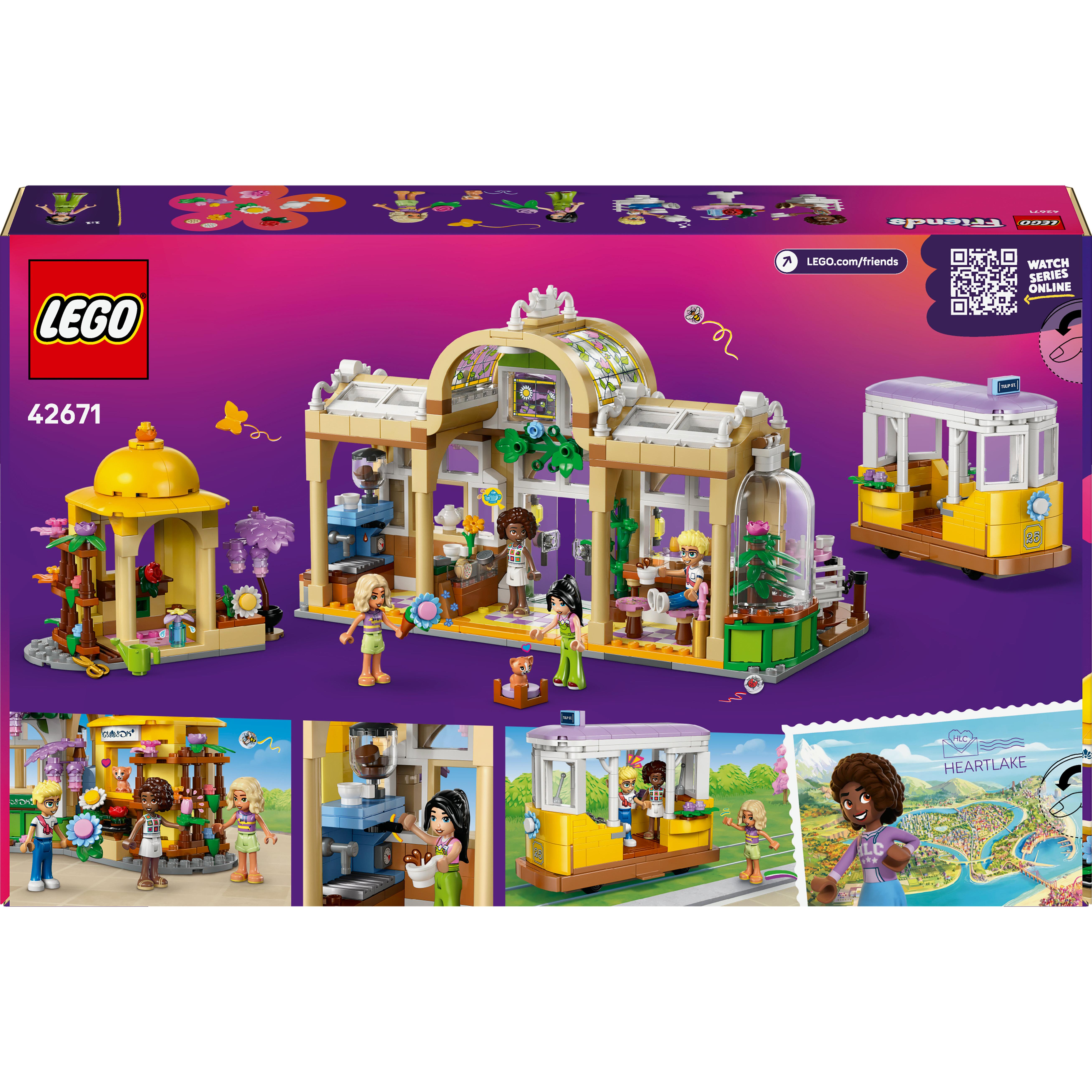 Voir la diapositive 8 : LEGO Friends 42671 Café des Plantes et Kiosque à Fleurs - Jouet de Construction dès 9 ans
