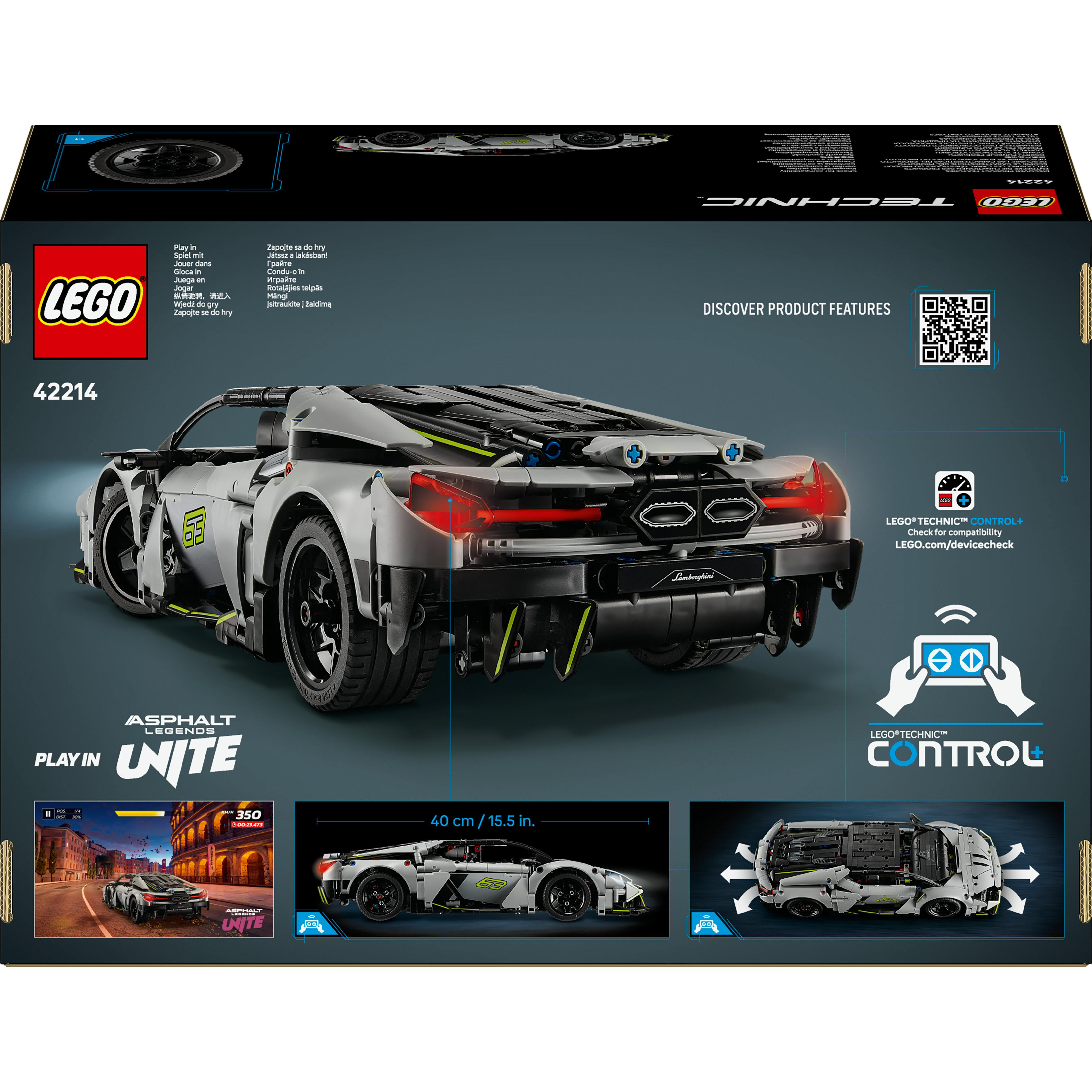 Voir la diapositive 8 : LEGO Technic 42214 Supercar Lamborghini Revuelto - Jeu de Construction 10 ans - Voiture