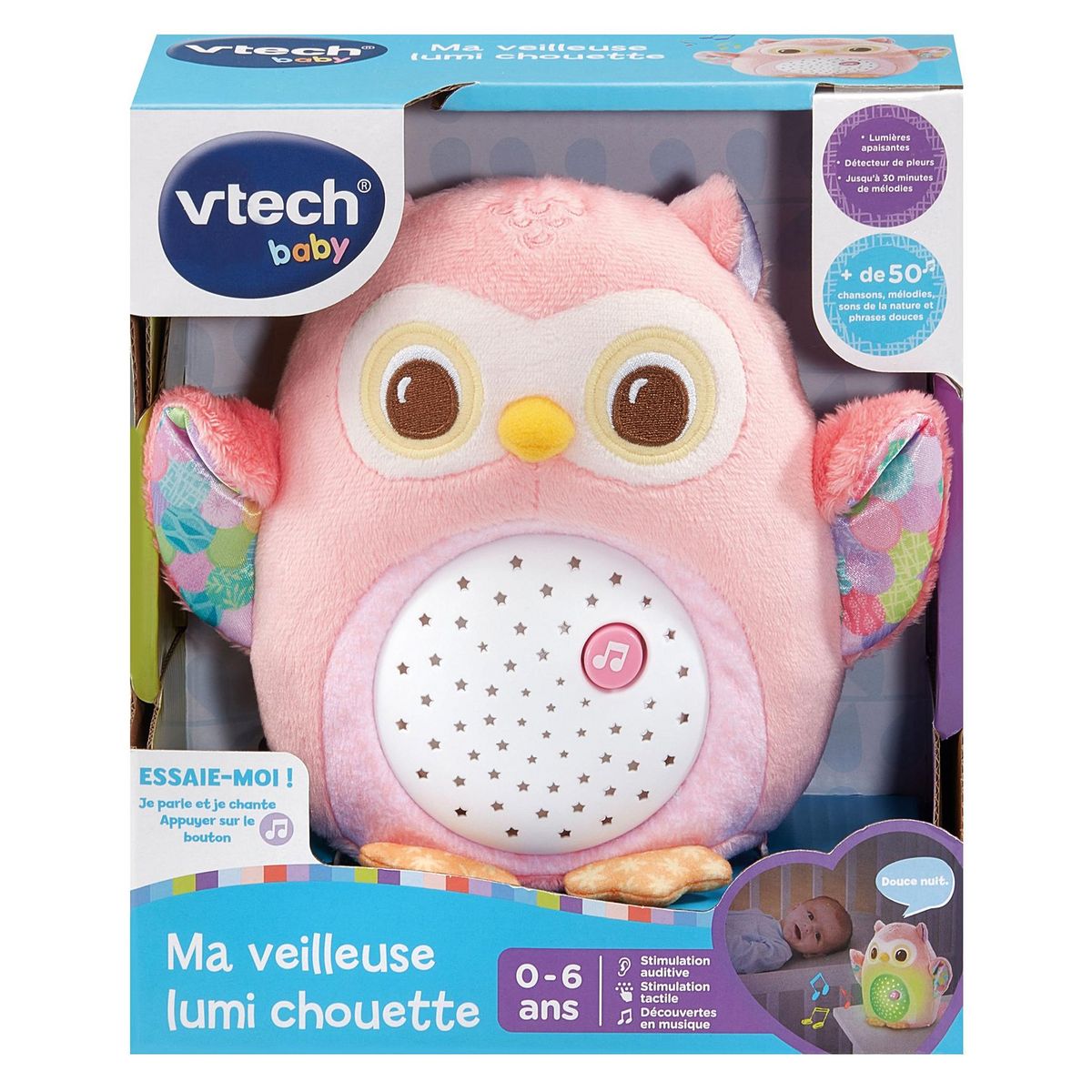 VTECH Ma veilleuse Lumi Chouette - Rose