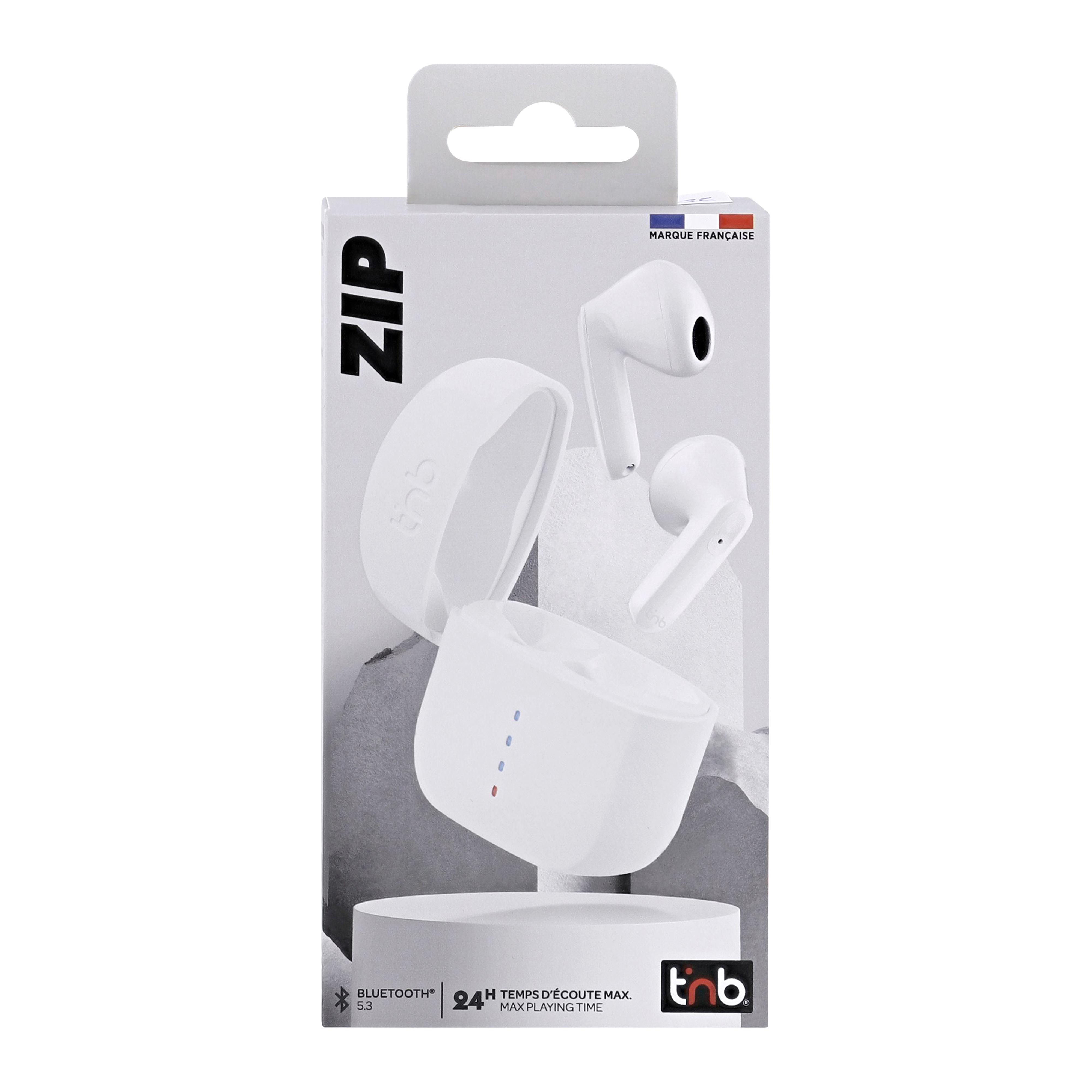 Voir la diapositive 10 : TNB Ecouteurs ZIP TWS - Blanc