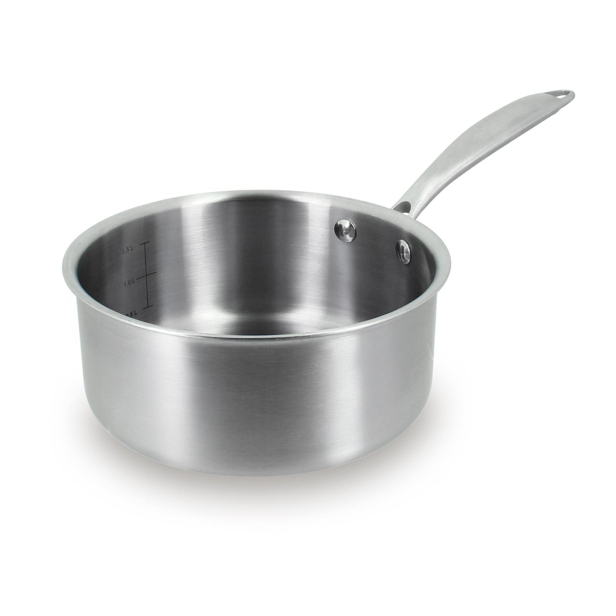 MENASTYL Casserole 18 cm Inox tous feux dont induction