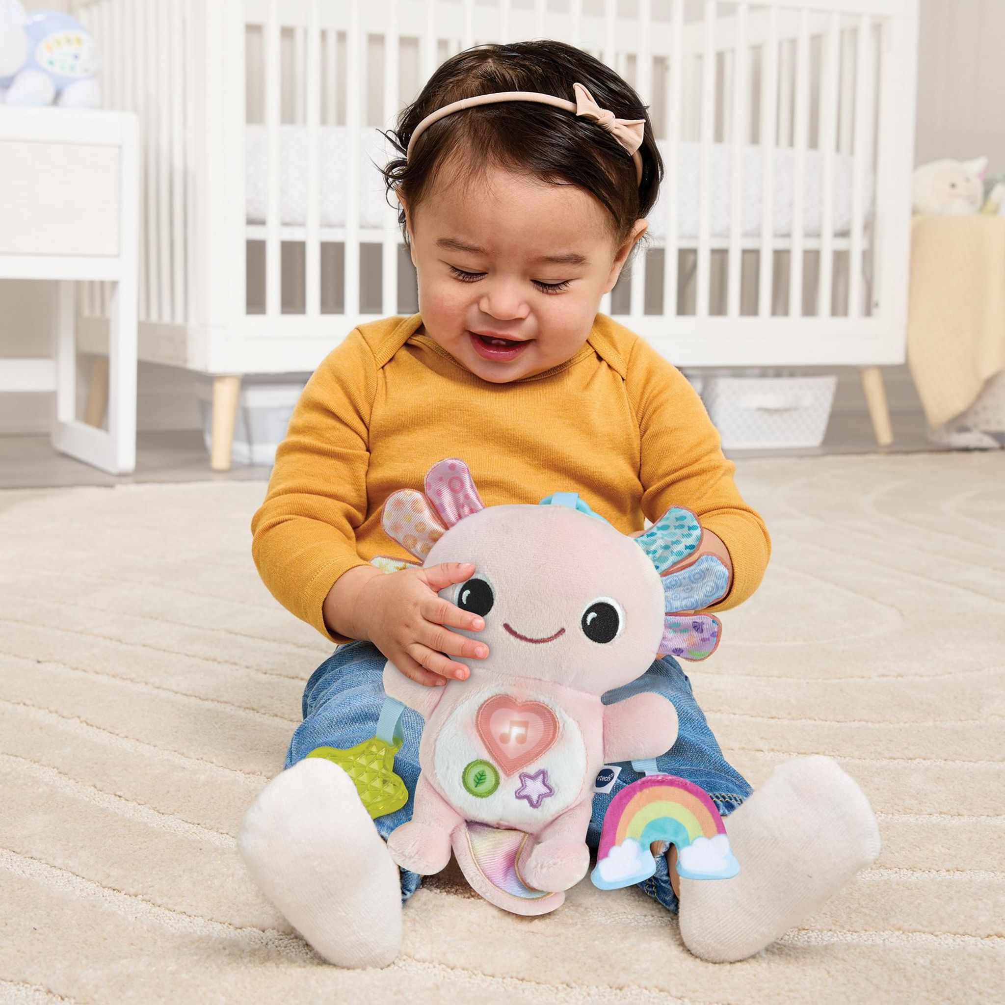 Voir la diapositive 4 : VTECH Peluche Eliott bébé Axolotl musical