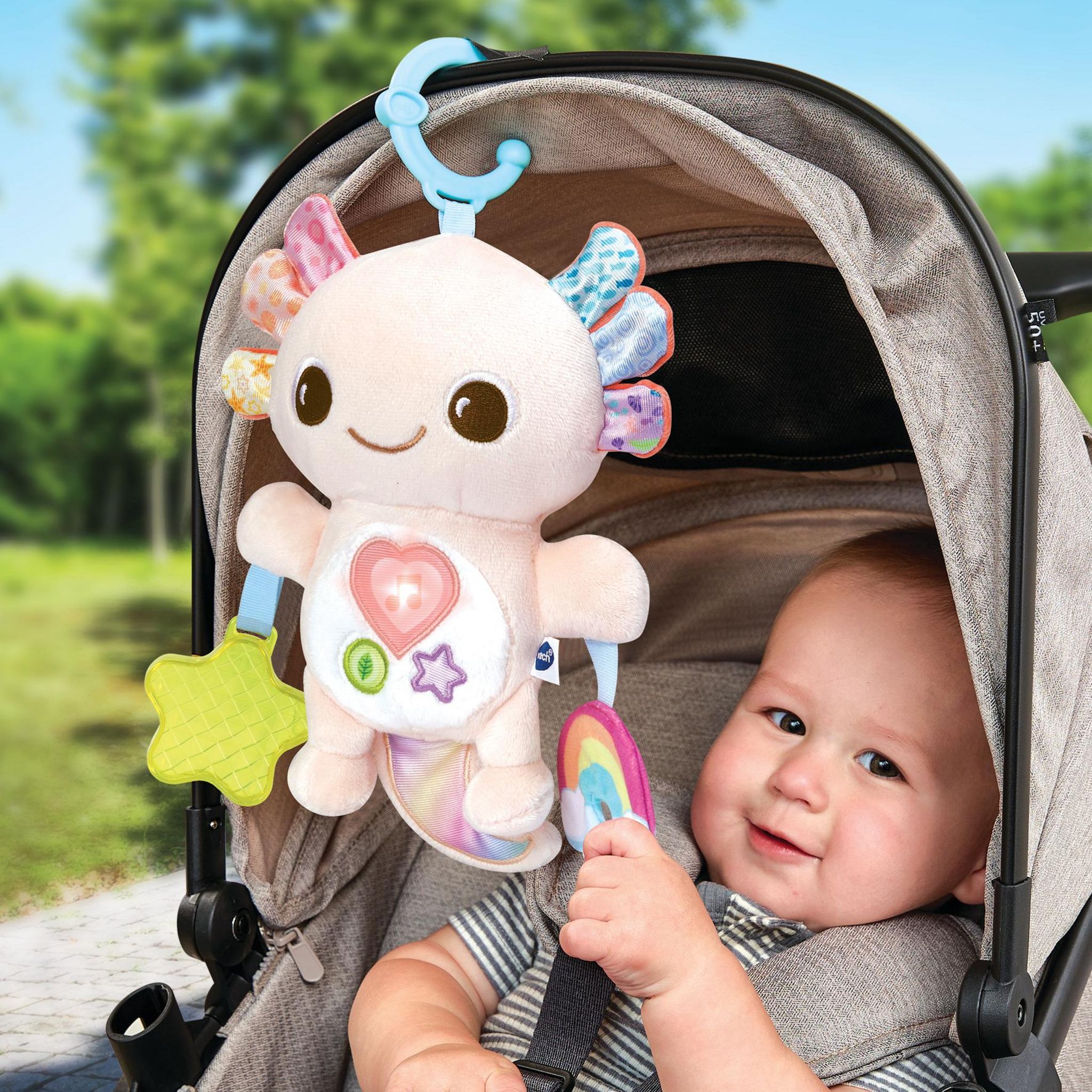 Voir la diapositive 5 : VTECH Peluche Eliott bébé Axolotl musical