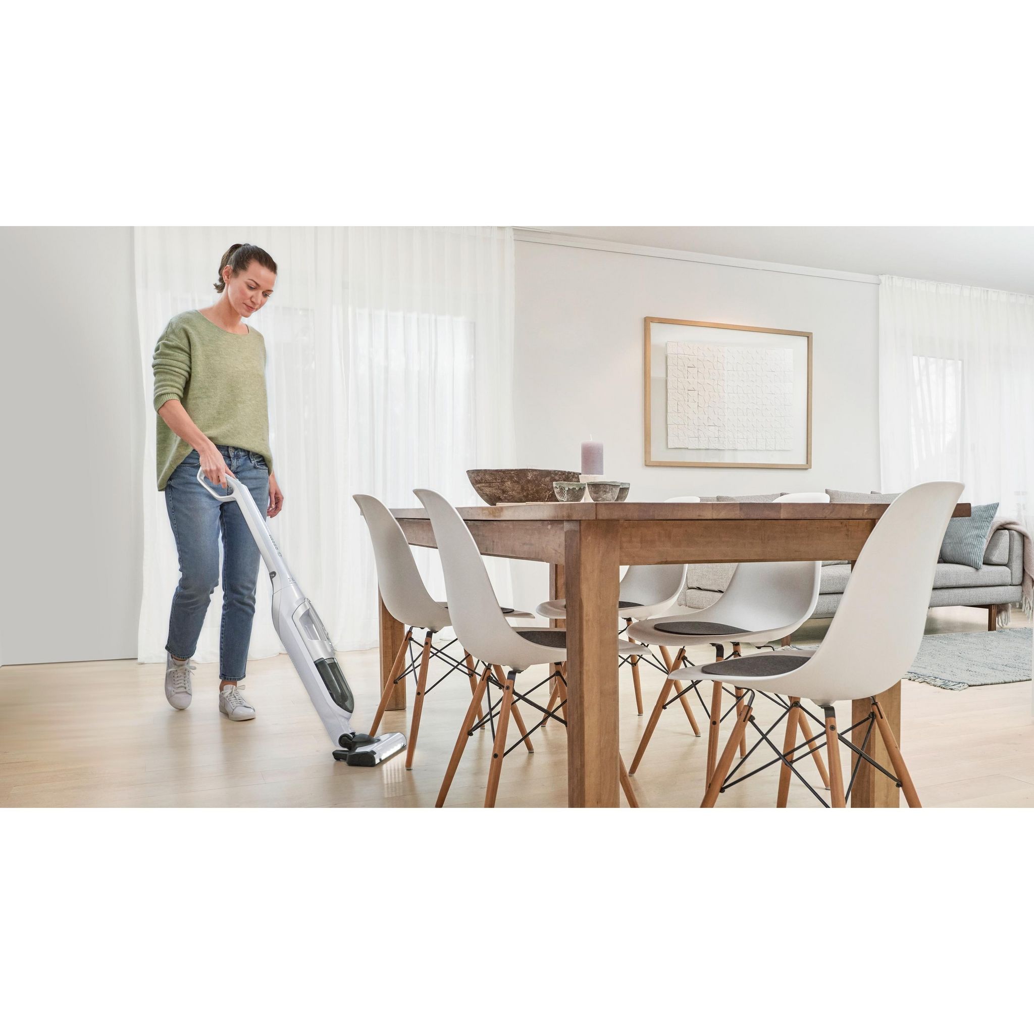 Voir la diapositive 4 : BOSCH Aspirateur balai BCH3P2301 - Blanc