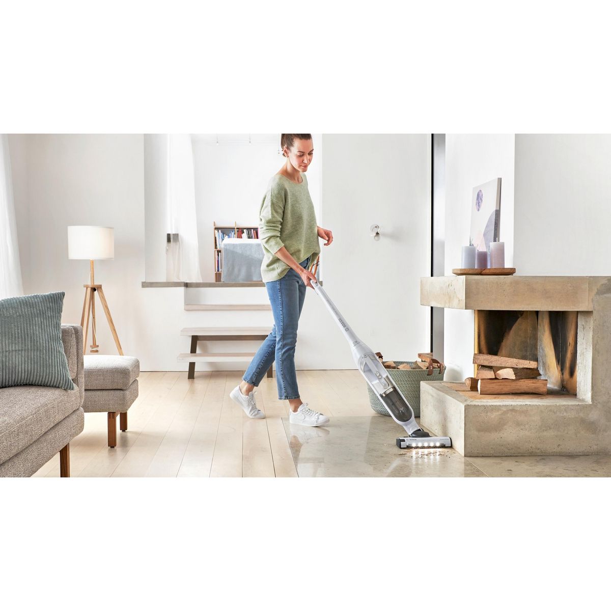 BOSCH Aspirateur balai BCH3P2301 - Blanc