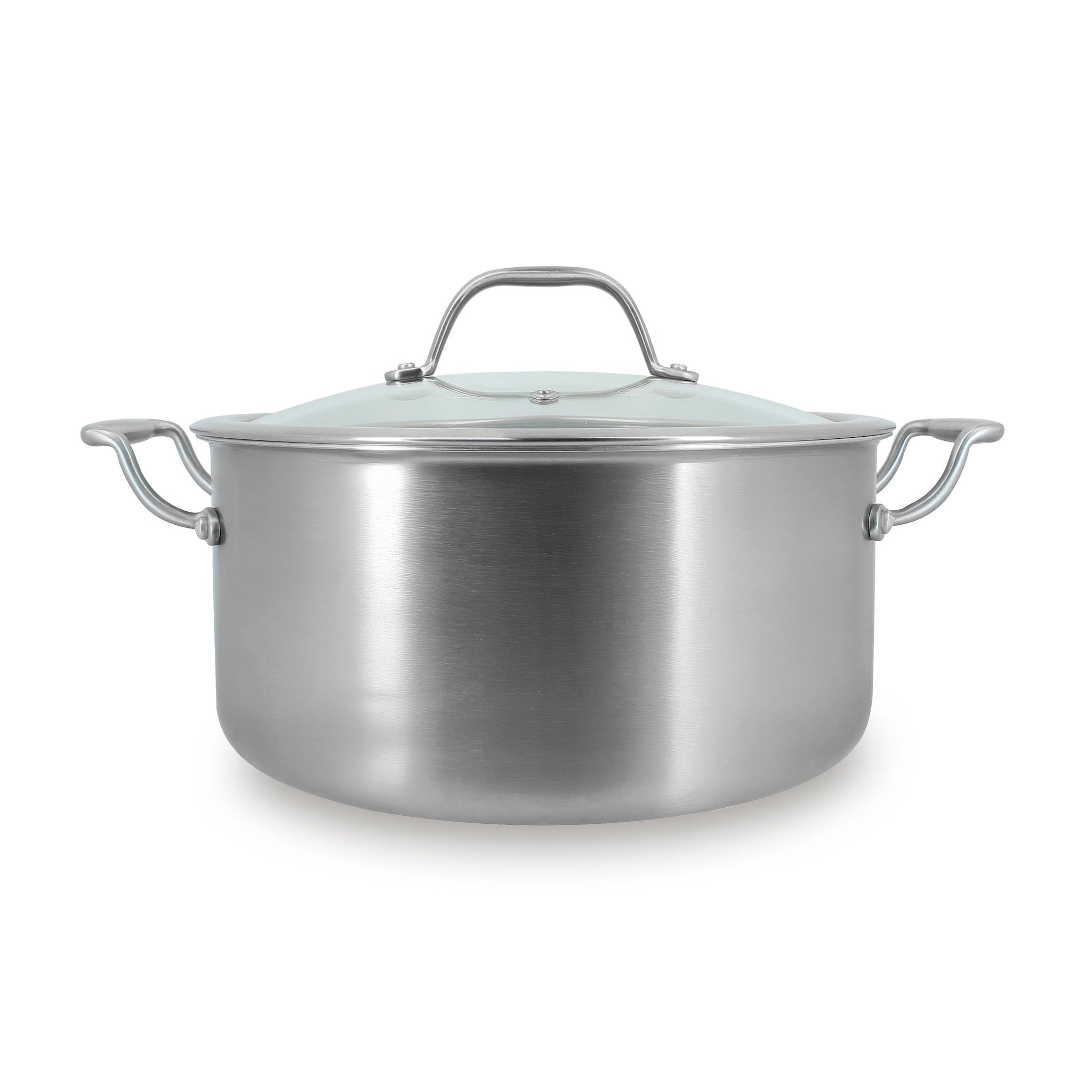 MENASTYL Faitout 24 cm Inox tous feux dont induction avec couvercle