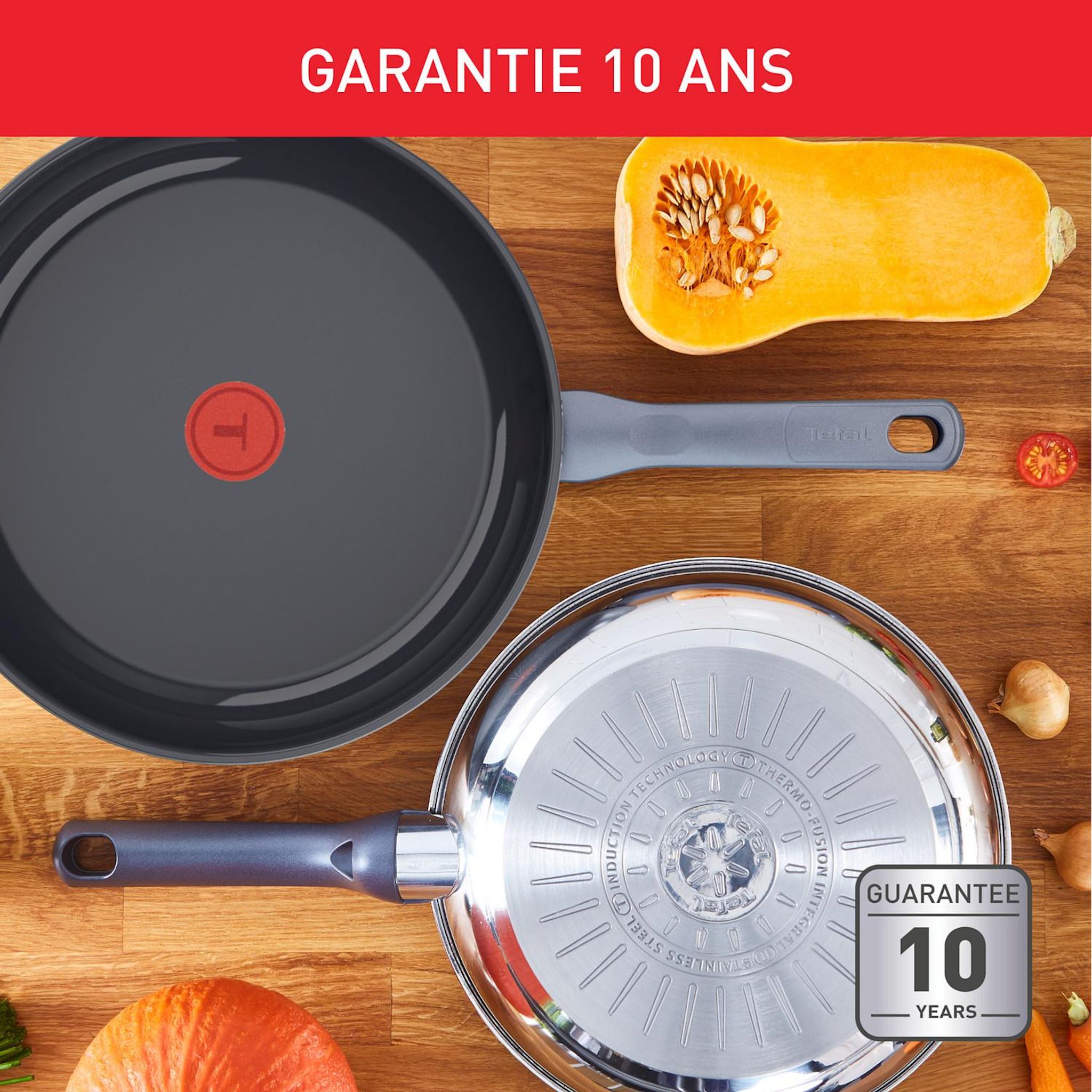 Voir la diapositive 3 : TEFAL Sauteuse 24cm revêtement céramique Daily Cook tous feux dont induction