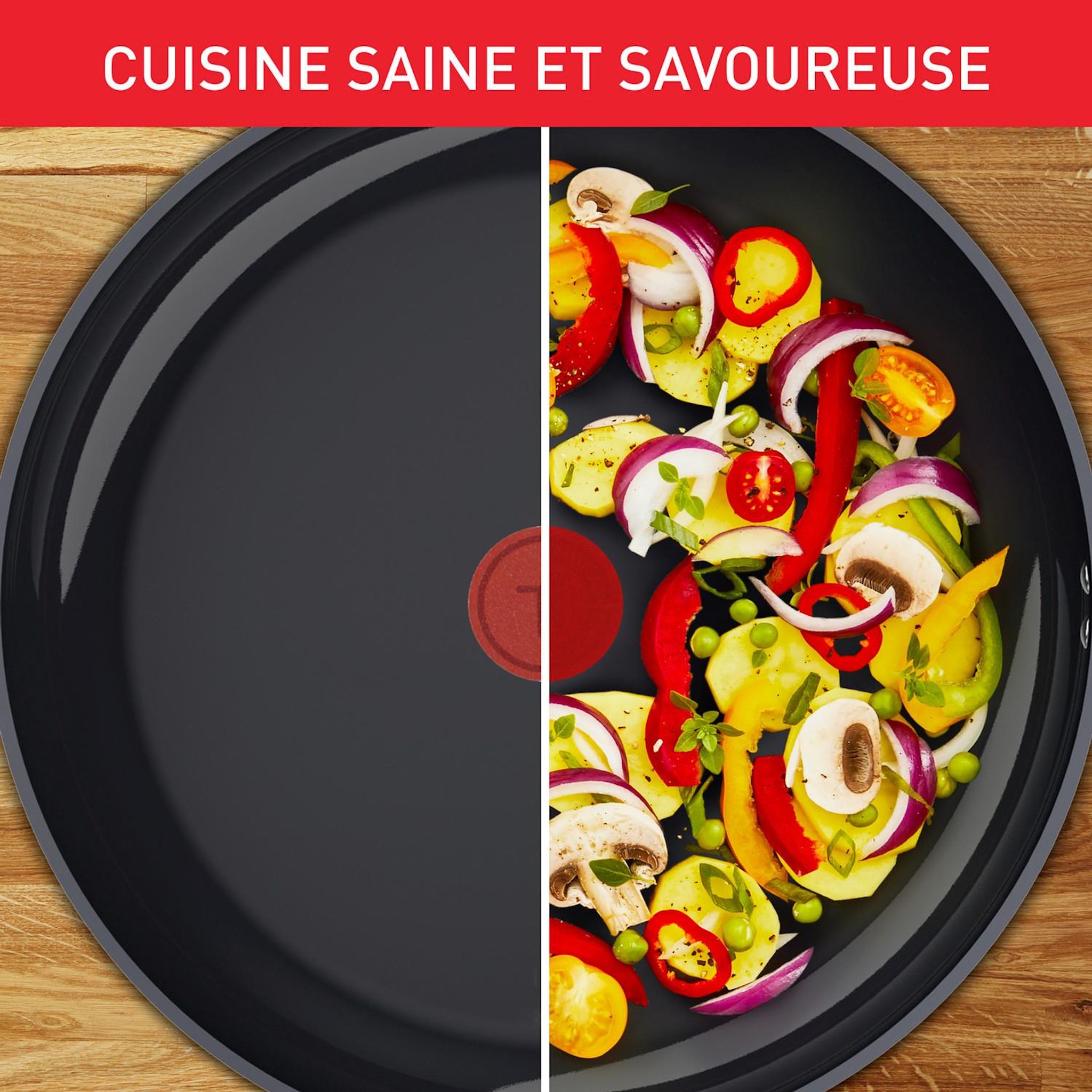 Voir la diapositive 5 : TEFAL Poêle 24cm revêtement céramique Daily Cook tous feux dont induction