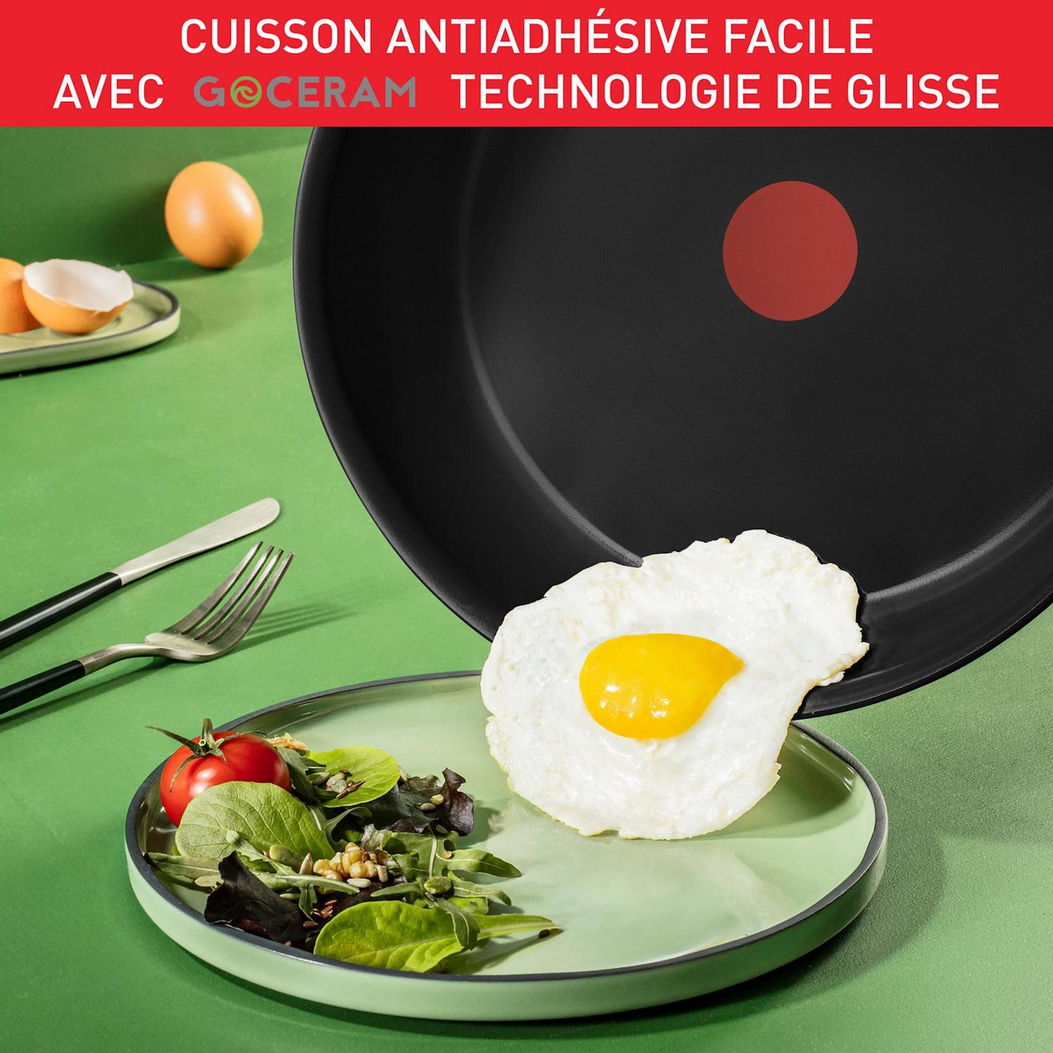 Voir la diapositive 4 : TEFAL Poêle 20cm en céramique Daily Cook tous feux dont induction