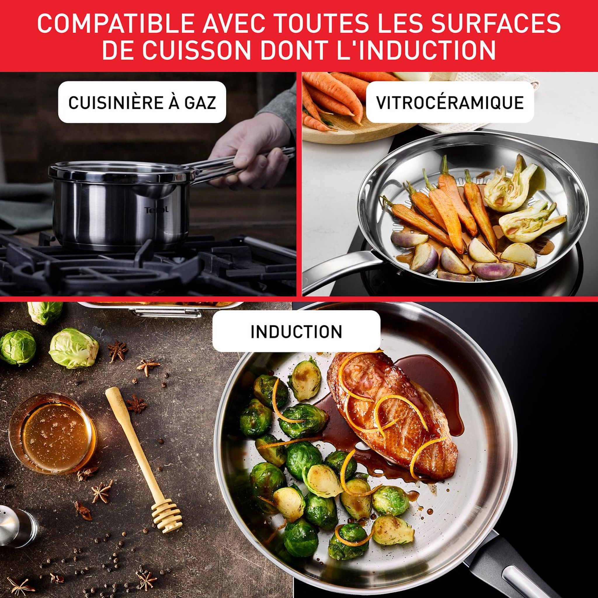 Voir la diapositive 5 : Poêle 24cm non revêtu Daily Cook tous feux dont induction