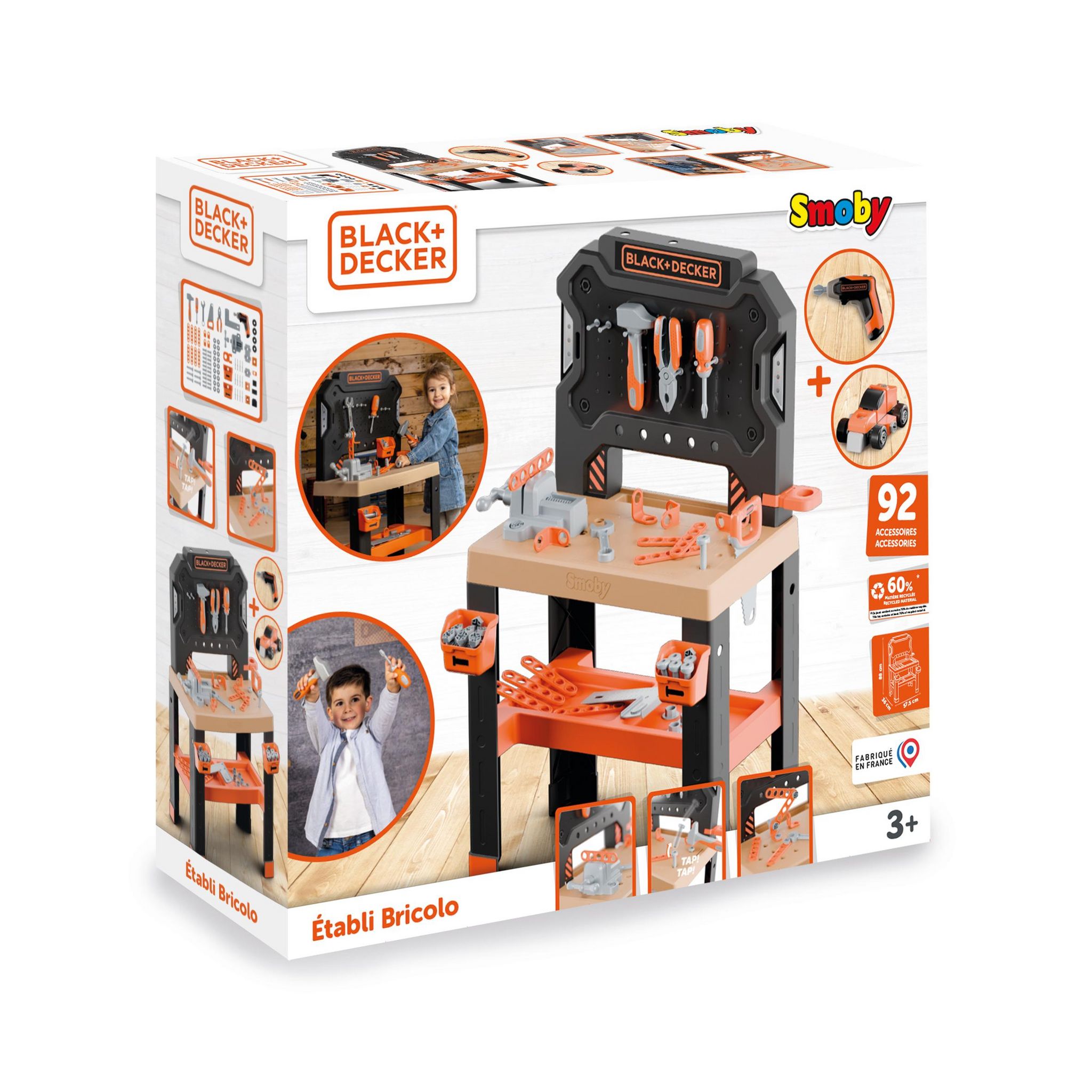 Voir la diapositive 7 : SMOBY Établi de bricolage avec visseuse