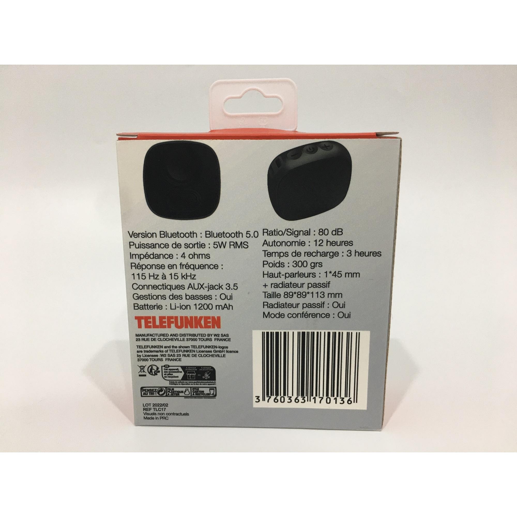 Voir la diapositive 7 : TELEFUNKEN Enceinte Portable TLAU 19 - Noire