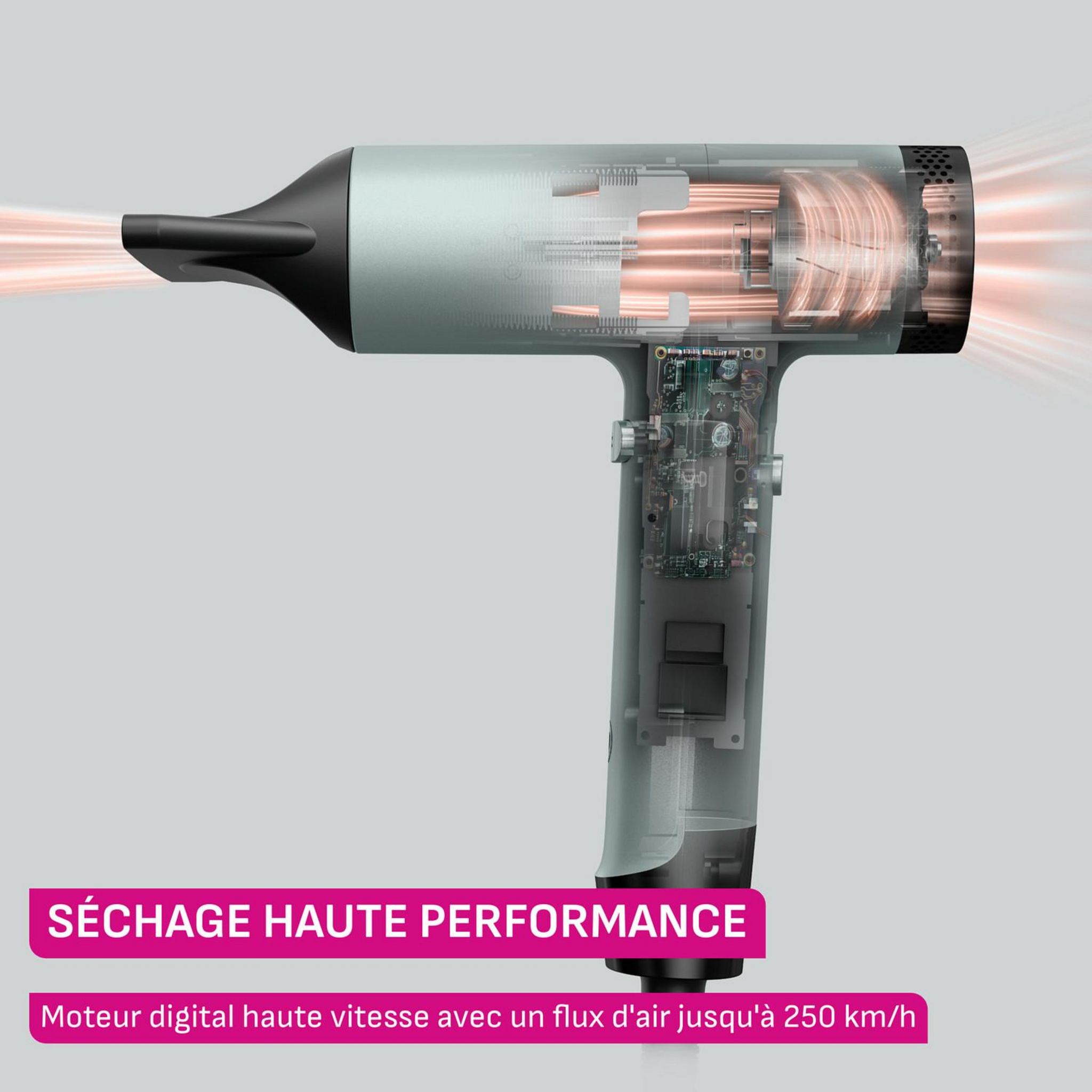 Voir la diapositive 2 : CALOR Sèche cheveux TINY HY7120C0 - Gris