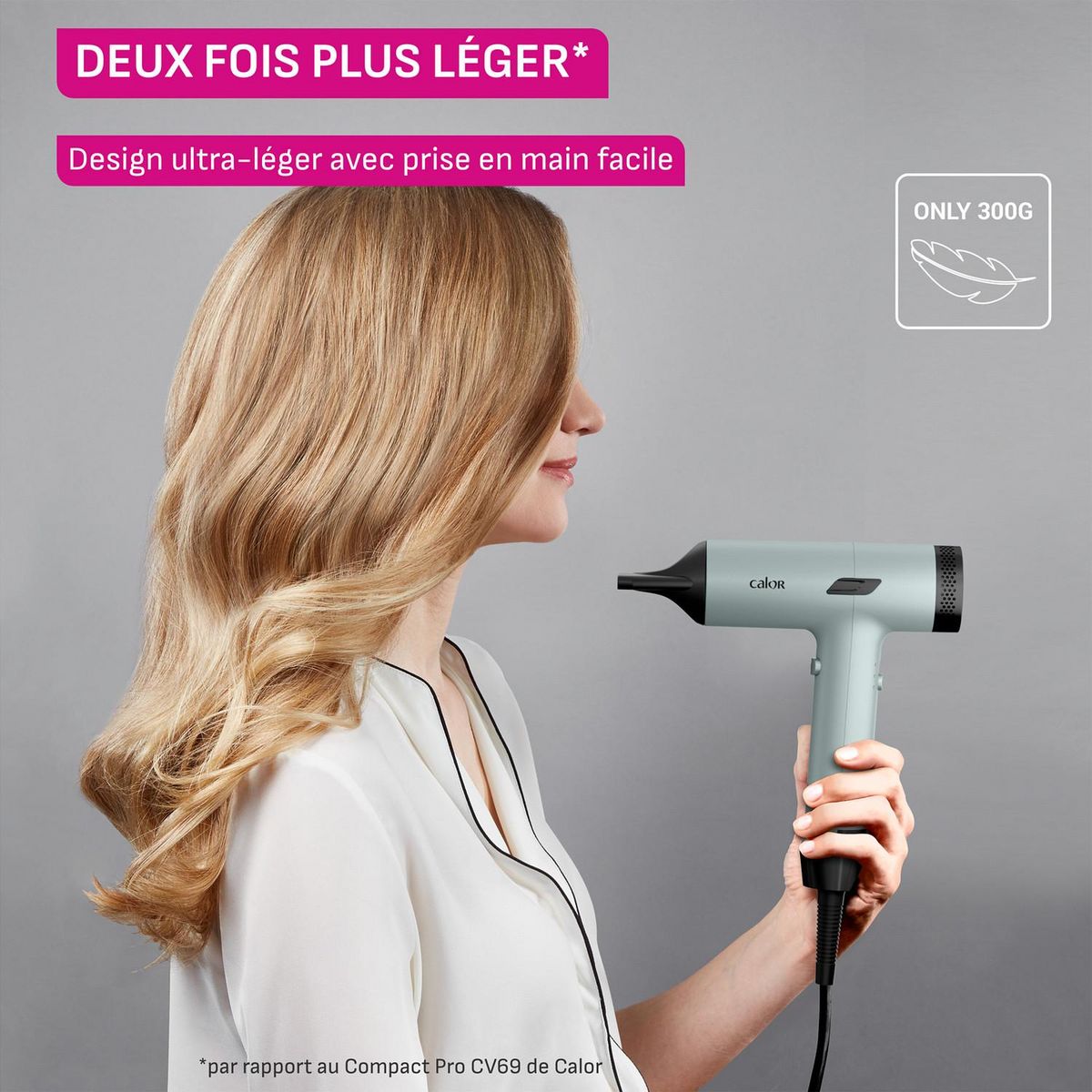 CALOR Sèche cheveux TINY HY7120C0 - Gris
