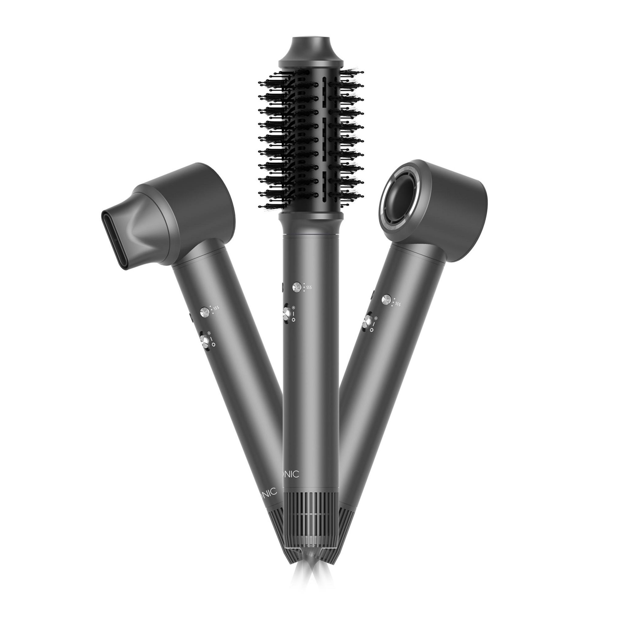 Voir la diapositive 2 : ICONIC Sèche cheveux multifonction 3 en 1 HER - Gris