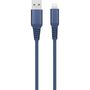 Voir la diapositive 2 : QILIVE Câble de charge USB / Lightning Textile - Bleu
