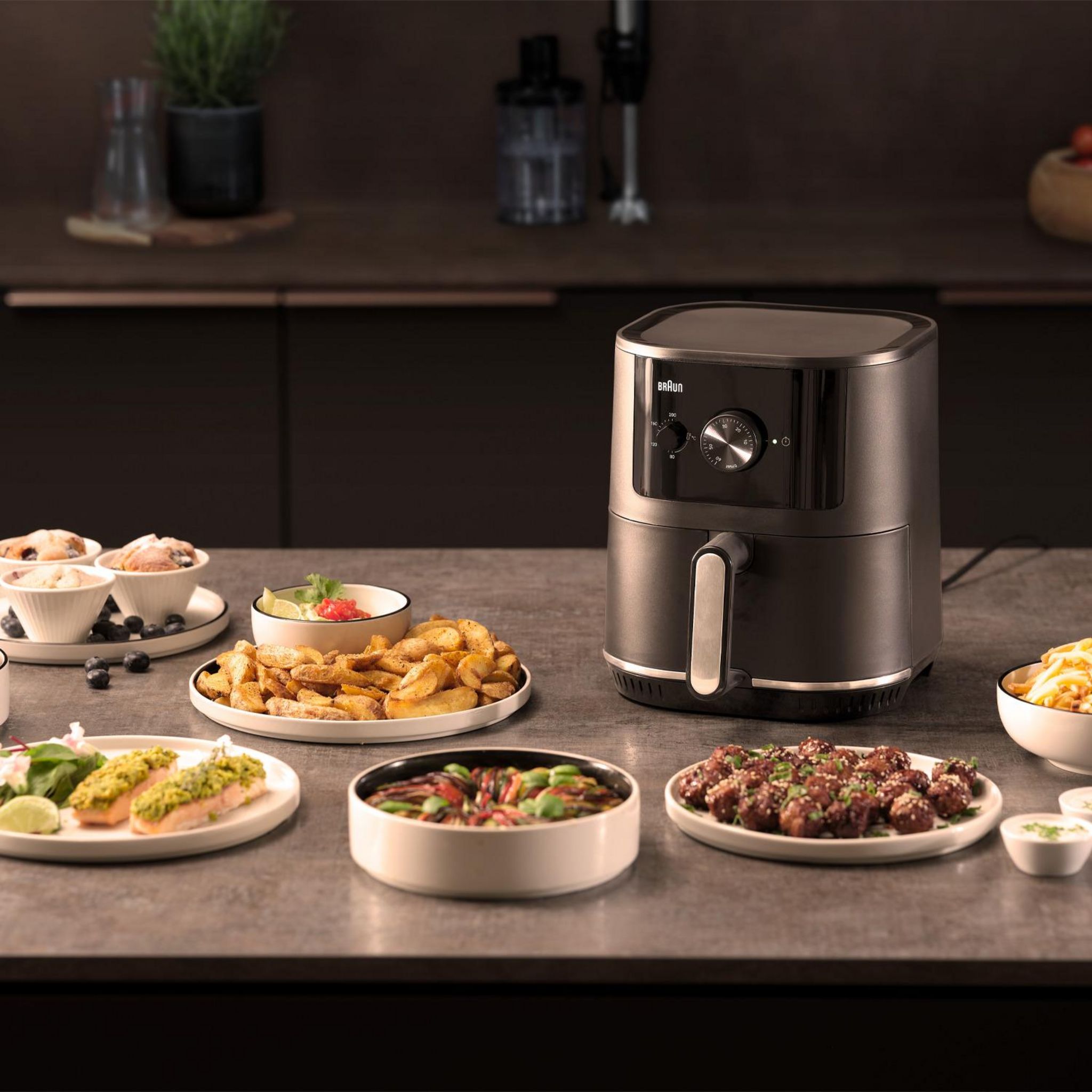 Voir la diapositive 7 : BRAUN Friteuse sans huile à air chaud MultiFry 3 HF3000 - Noir