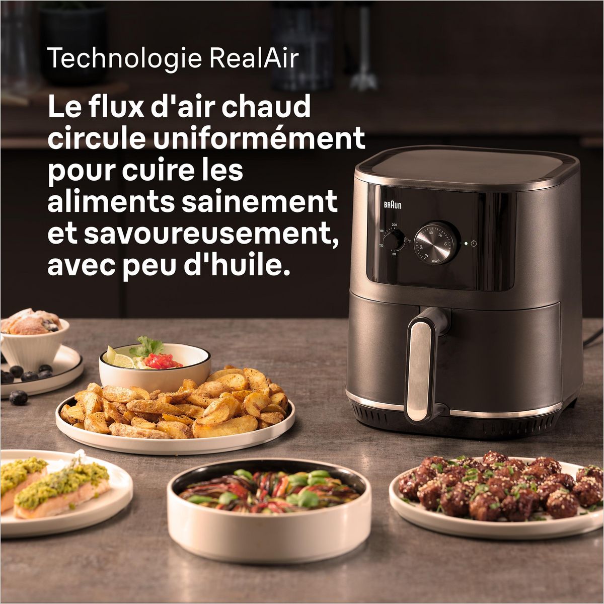 BRAUN Friteuse sans huile à air chaud MultiFry 3 HF3000 - Noir