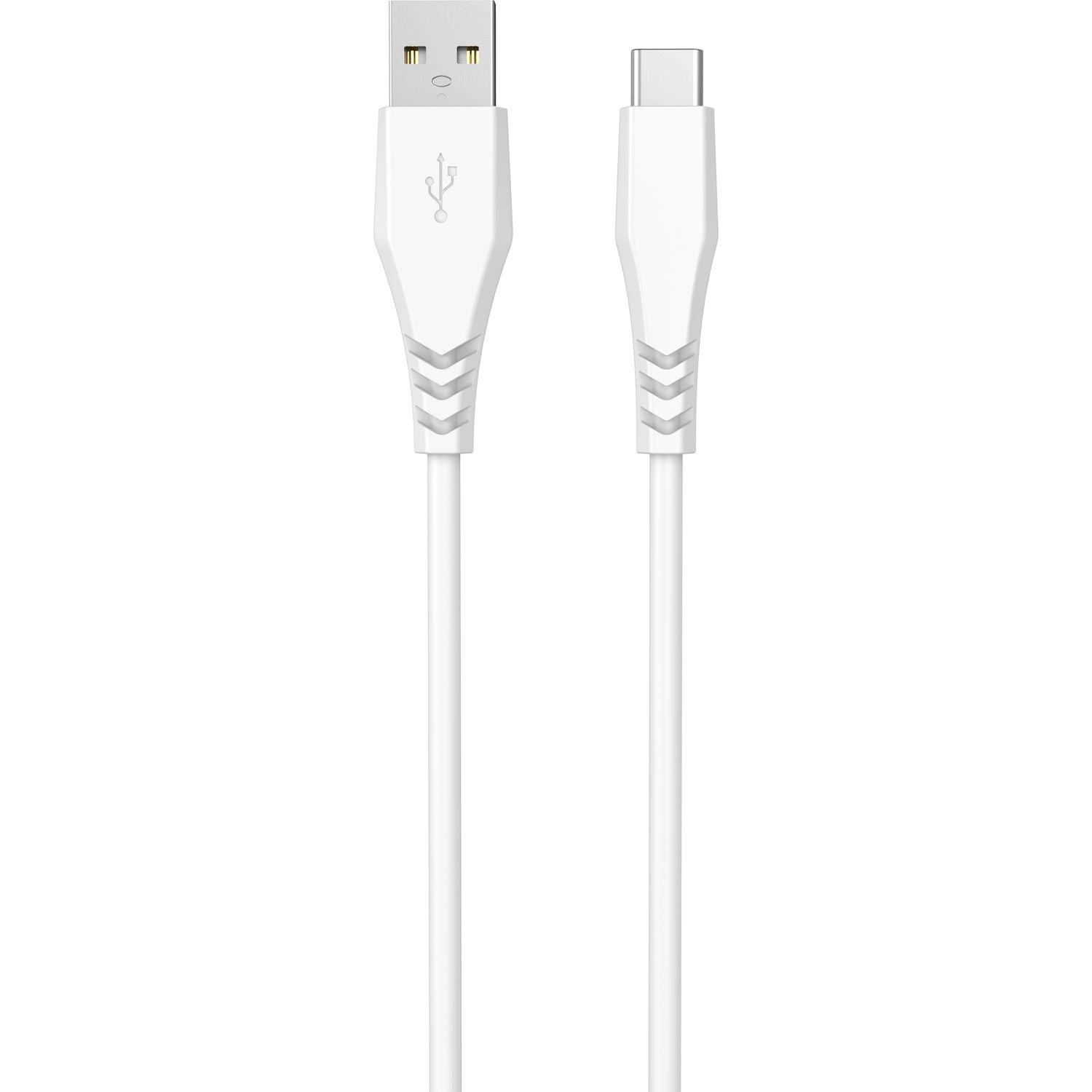Voir la diapositive 2 : QILIVE Câble de charge USB A/USB C - Blanc