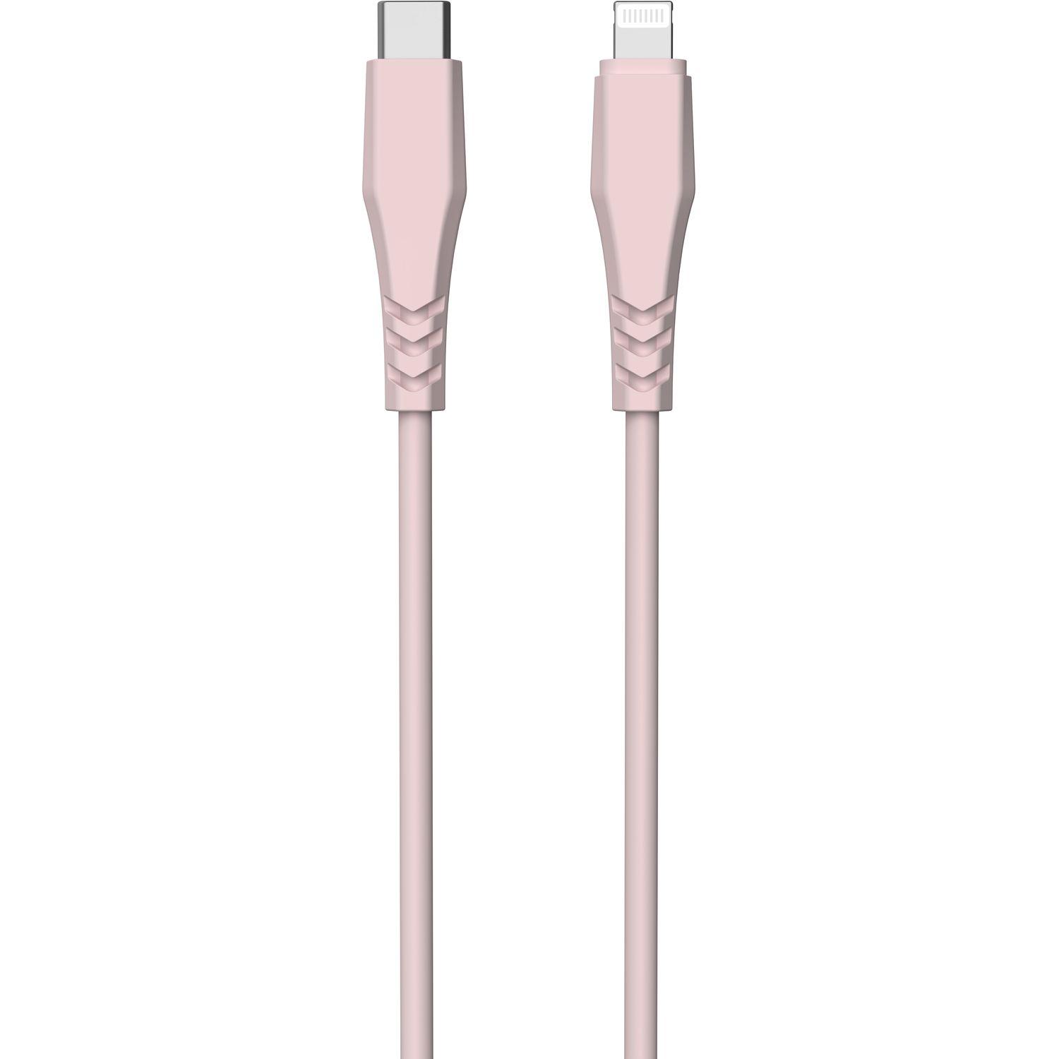 Voir la diapositive 2 : QILIVE Câble de charge USB C/Lightning - Rose