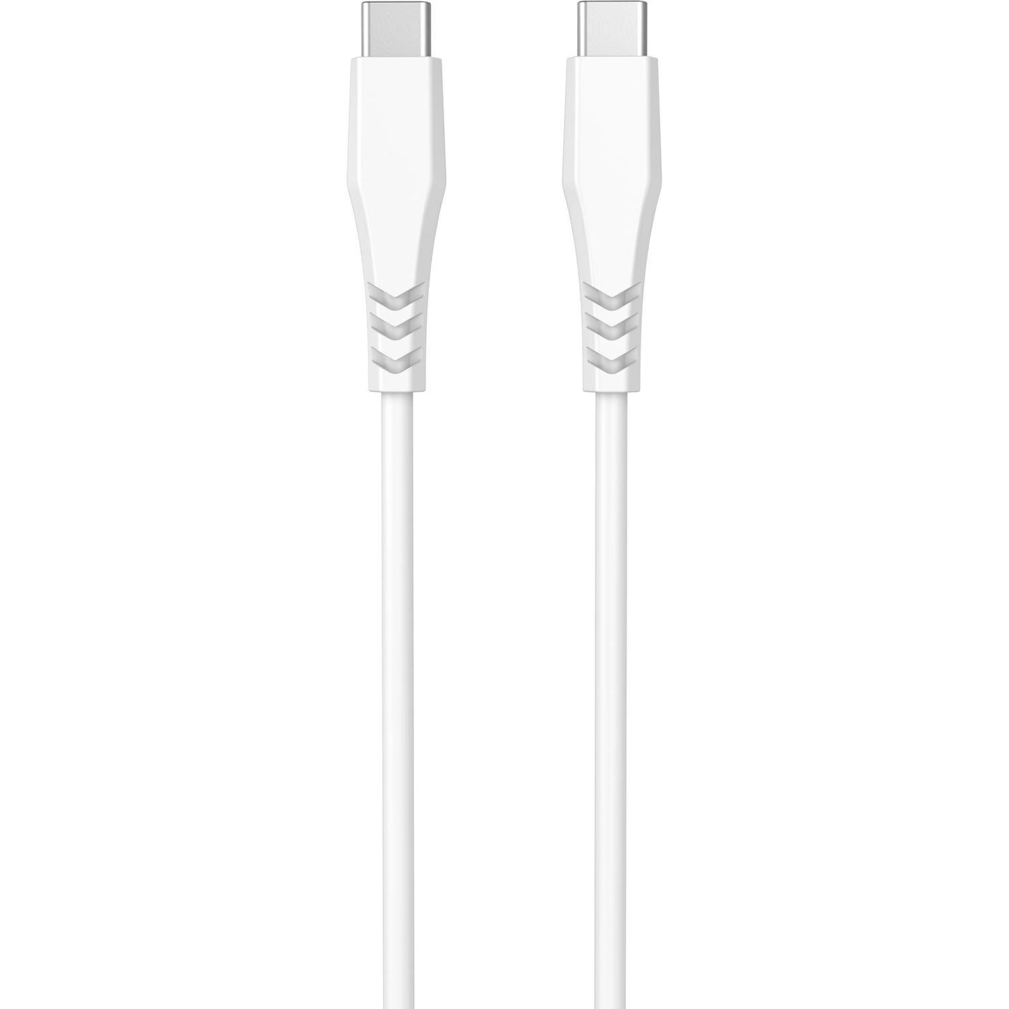 Voir la diapositive 2 : QILIVE Câble de charge USB C/USB C - Blanc