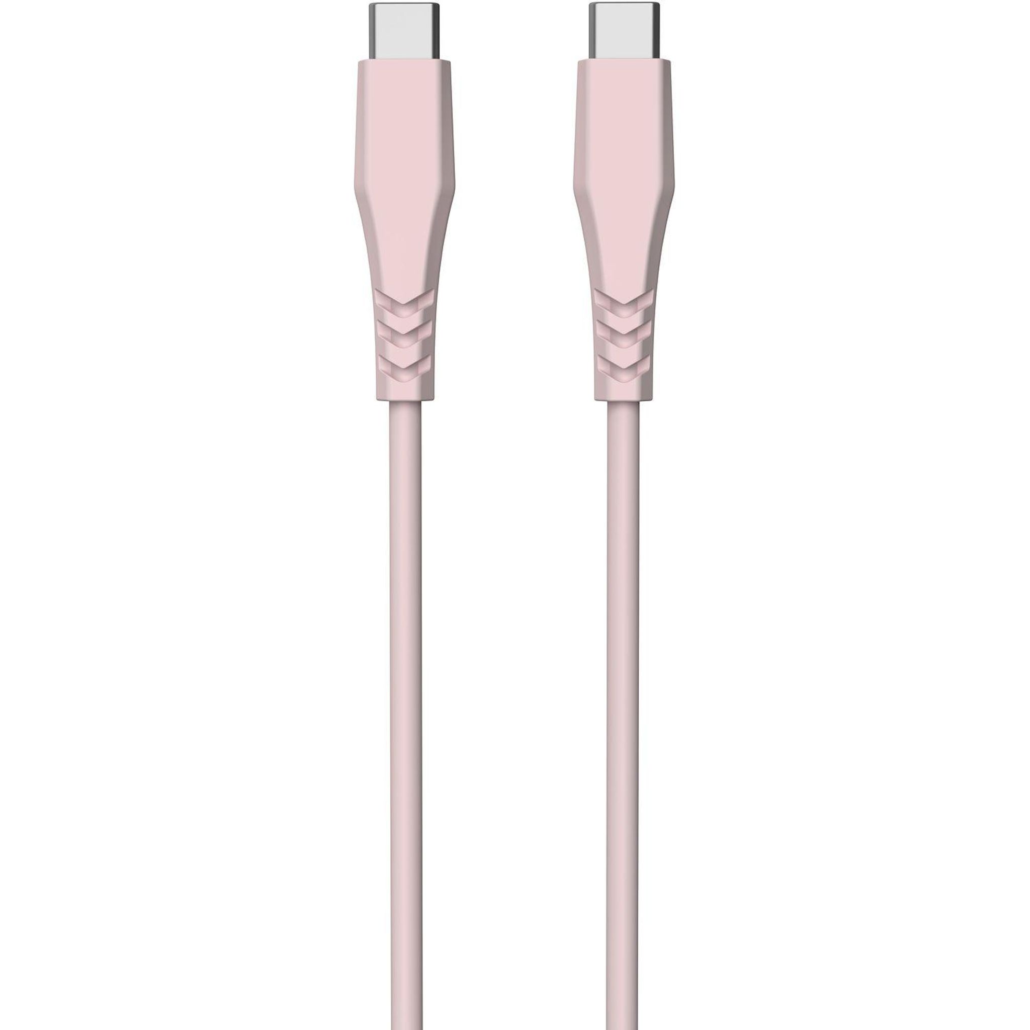 Voir la diapositive 2 : QILIVE Câble de charge USB C/USB C - Rose