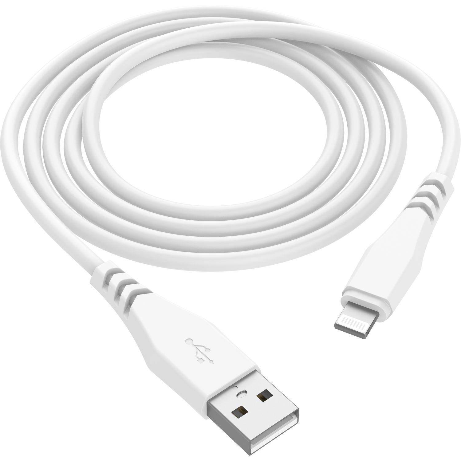 Voir la diapositive 2 : QILIVE Chargeur Secteur USB A/Lightning 12W - Blanc
