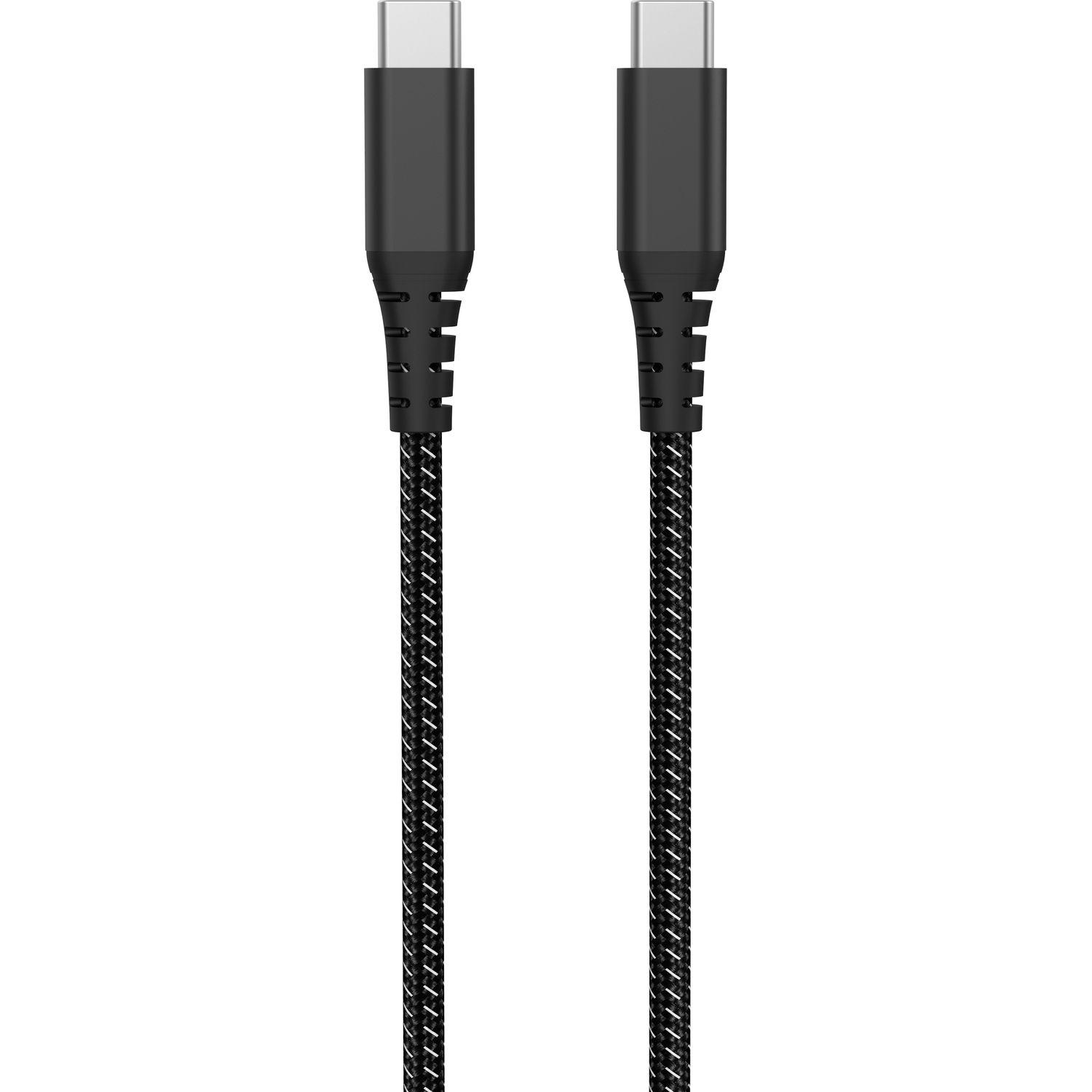 Voir la diapositive 2 : QILIVE Câble de charge USB C/USB C Textile - Noir