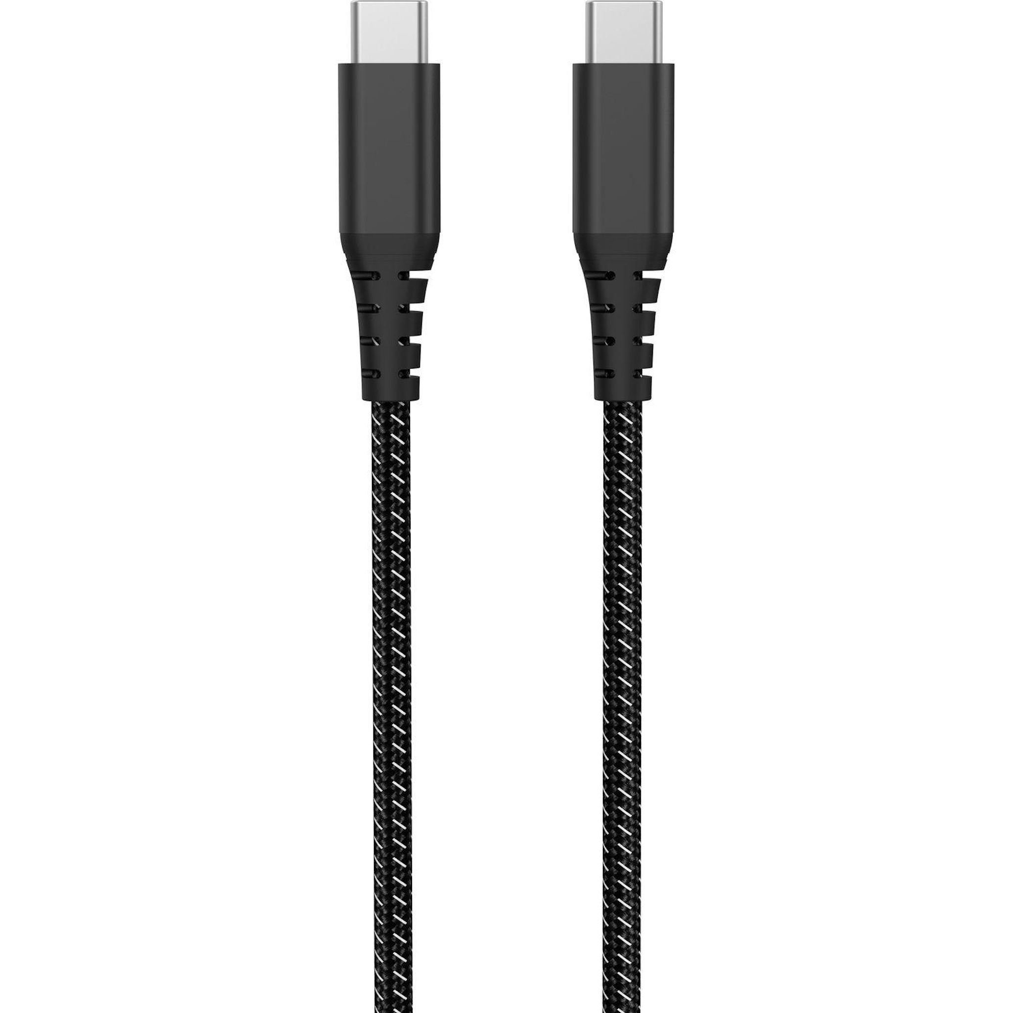 Voir la diapositive 2 : QILIVE Câble de charge USB C/USB C Textile - Noir