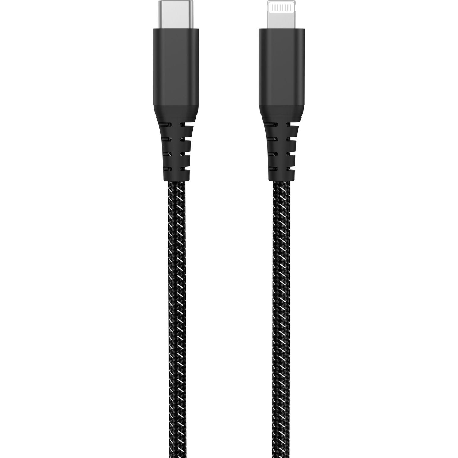 Voir la diapositive 2 : QILIVE Câble de charge USB C/Lightning - Noir