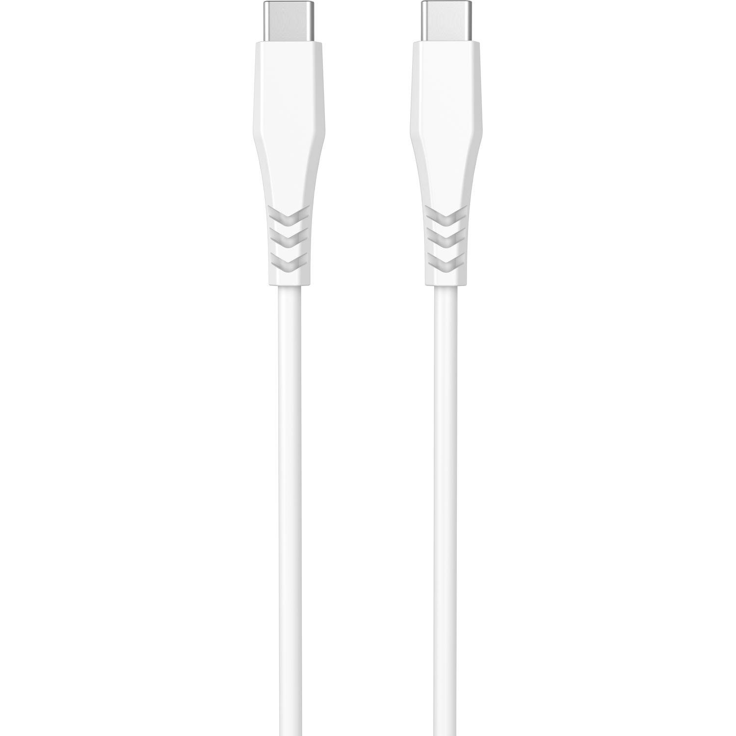 Voir la diapositive 2 : QILIVE Câble de charge USB C/USB C - Blanc