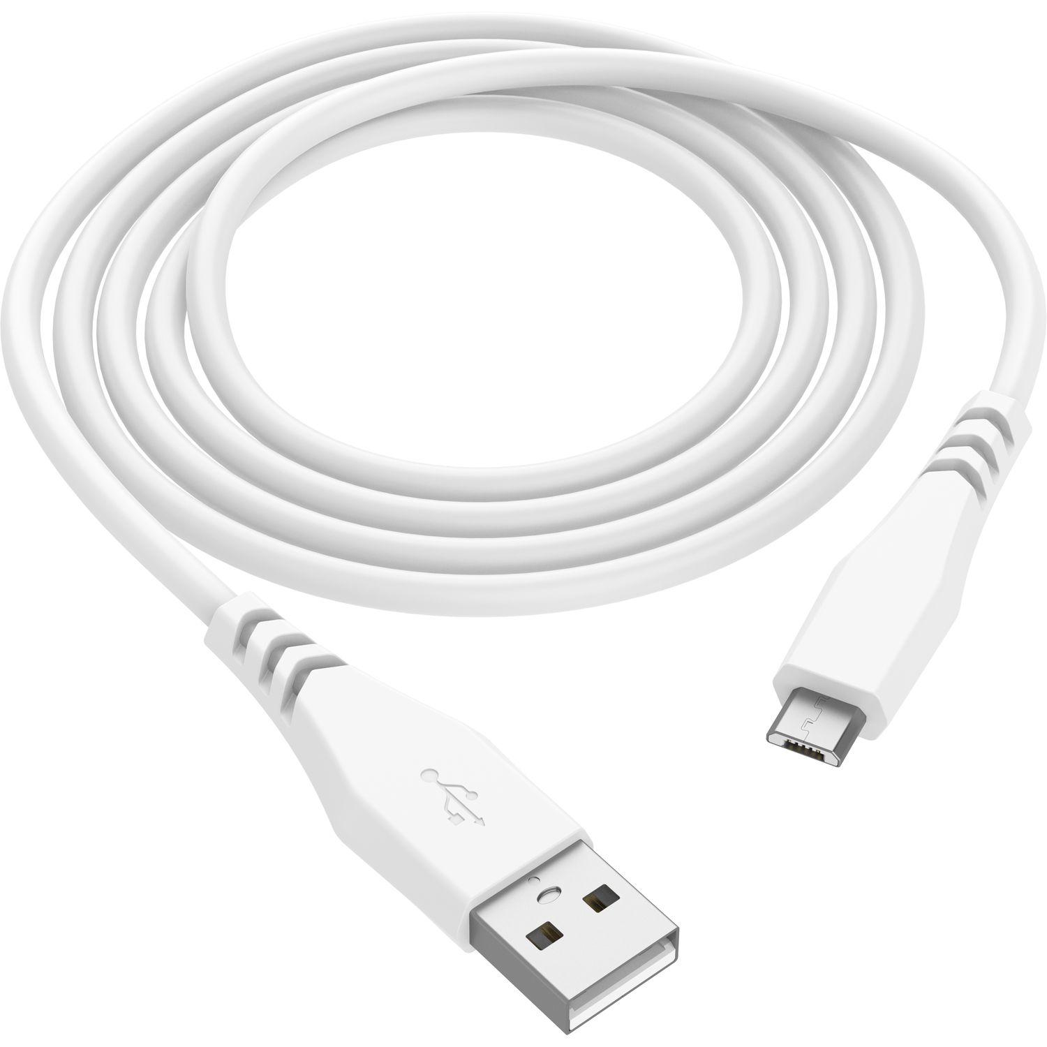 Voir la diapositive 2 : QILIVE Chargeur Secteur USB A/Micro USB 12W - Blanc