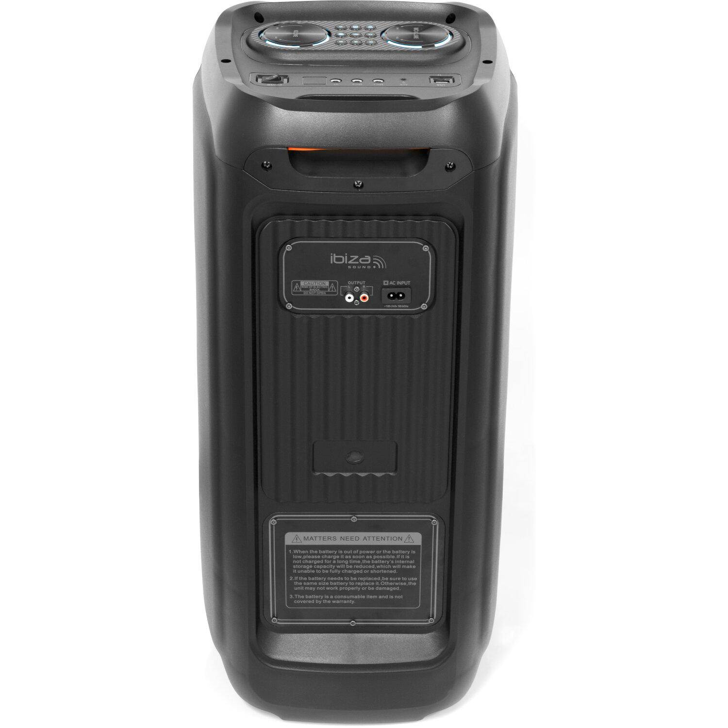 Voir la diapositive 3 : IBIZA Enceinte Highpower Columba 800 Bluetooth - Noire