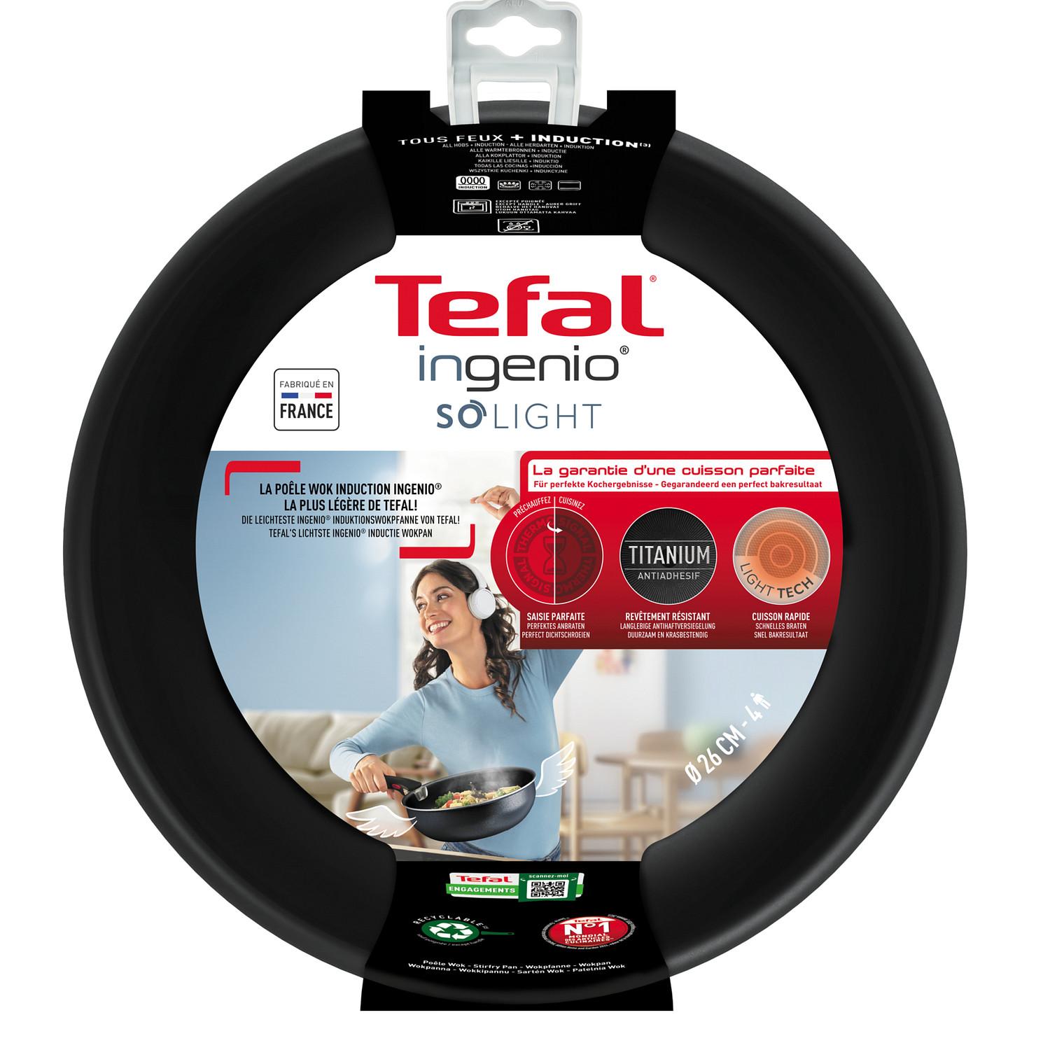 Voir la diapositive 8 : TEFAL Wok 26cm Ingenio So Light tous feux dont induction