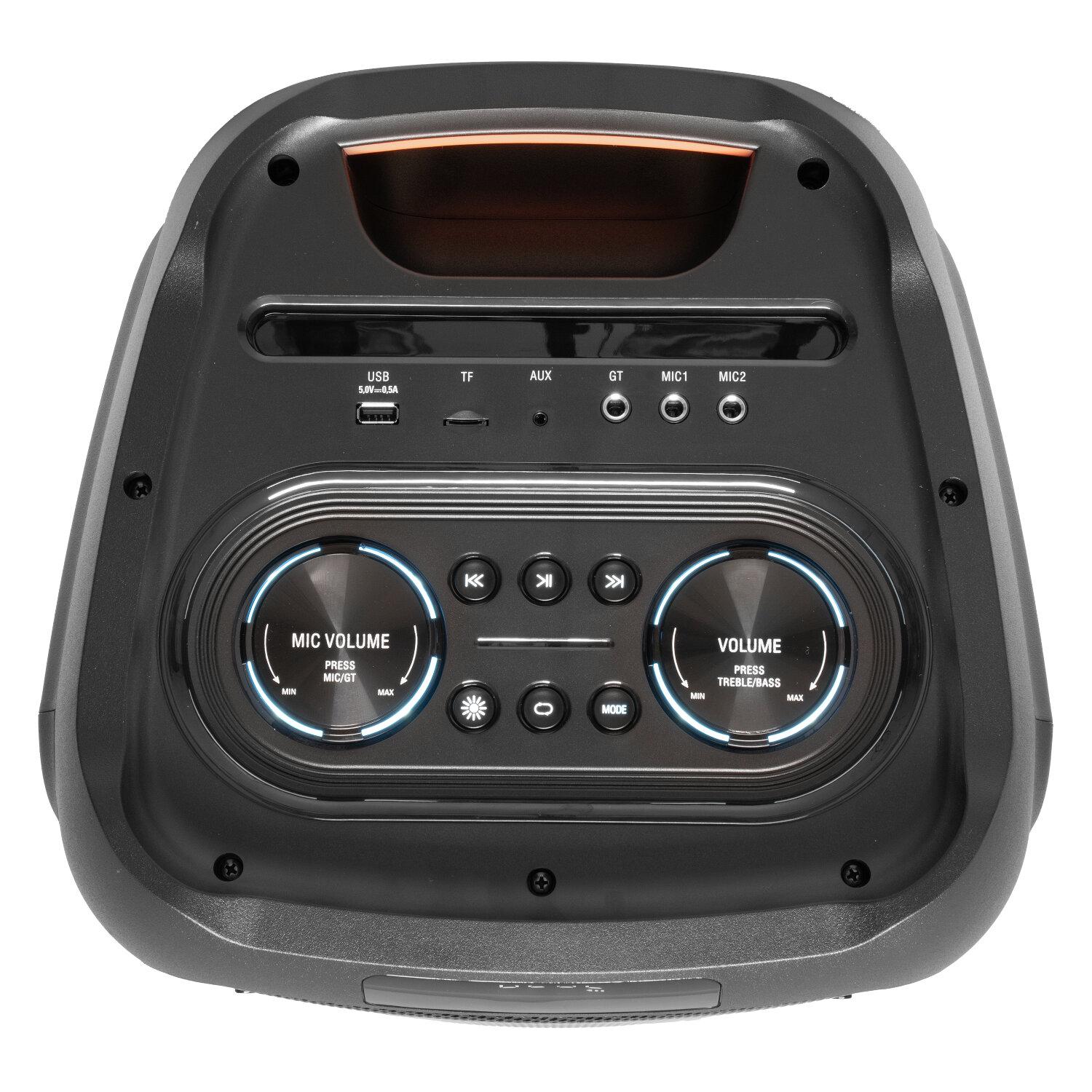Voir la diapositive 4 : IBIZA Enceinte Highpower Columba 1200 Bluetooth - Noire