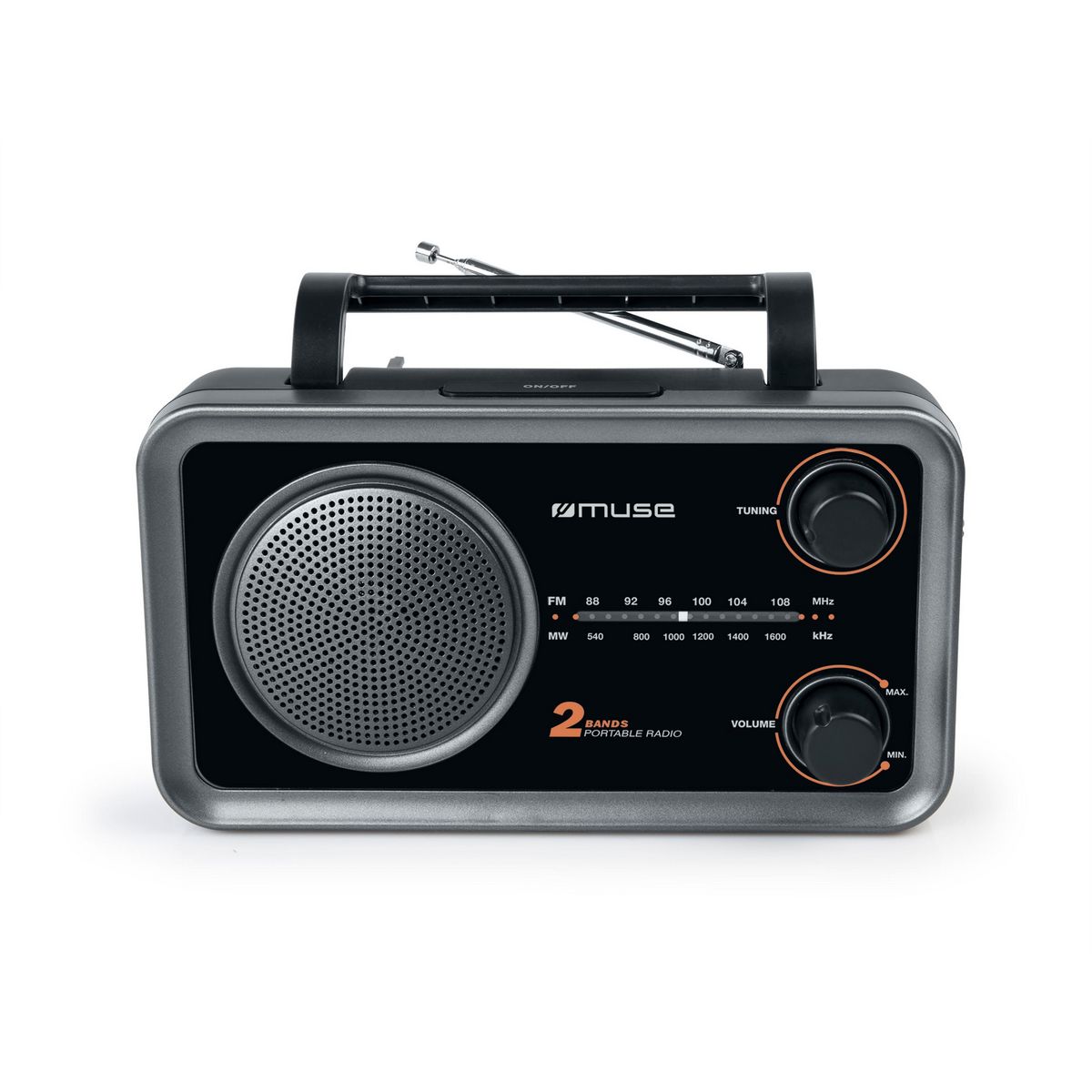 MUSE Radio Portable analogique M-06 DS - Noir