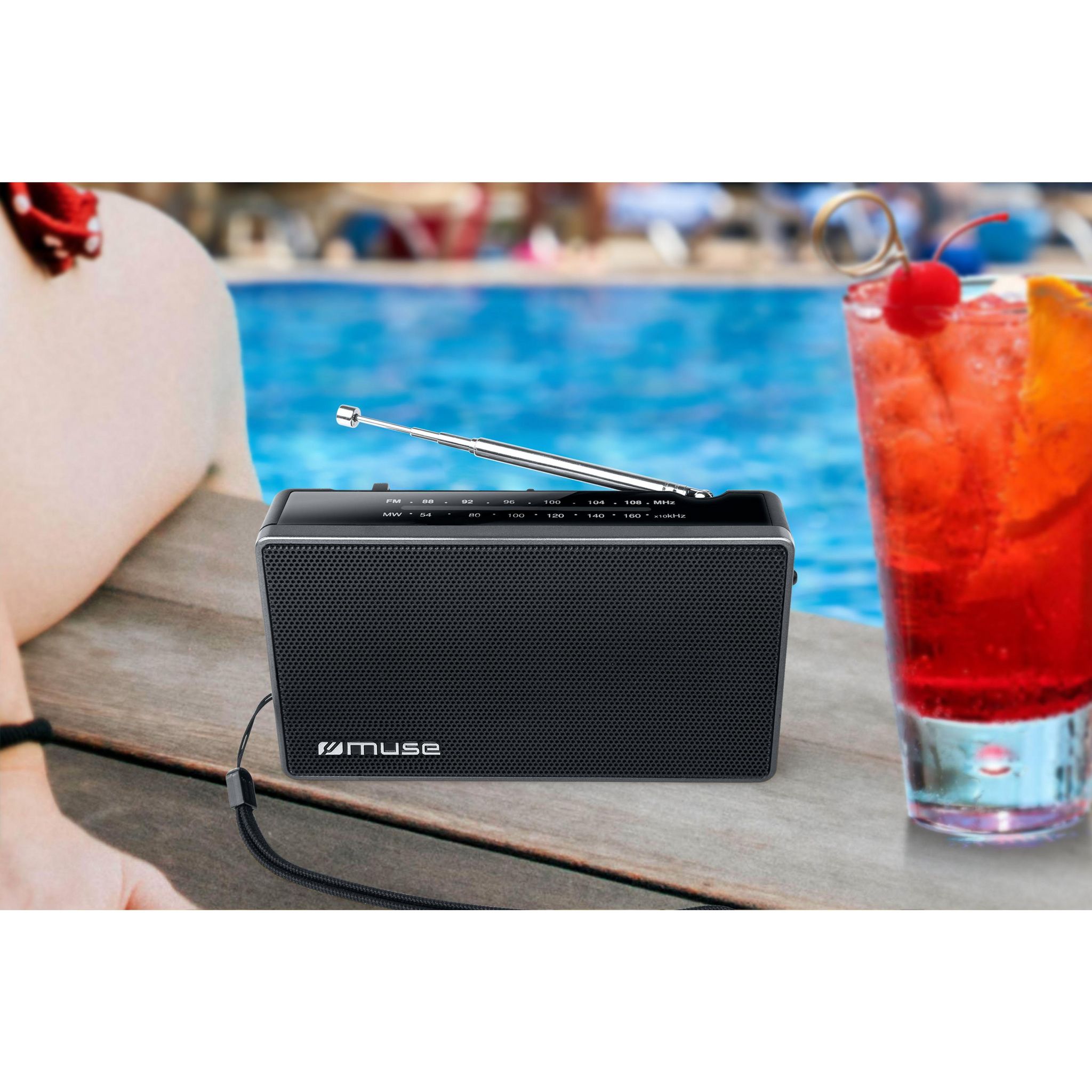 Voir la diapositive 3 : MUSE Radio antenne telescopique M-030R - Noir