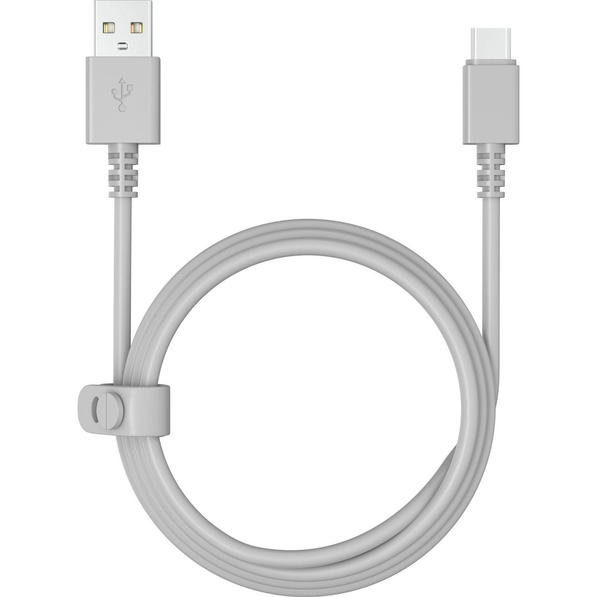 QILIVE Câble de charge USB A/USB C - Gris