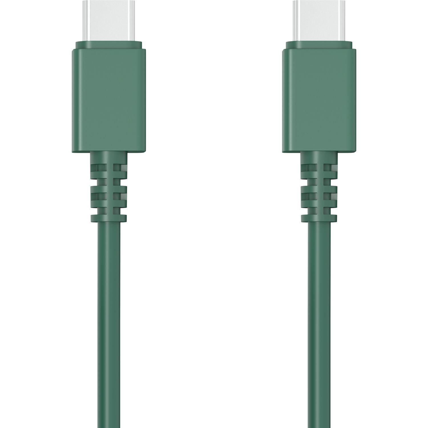 Voir la diapositive 2 : QILIVE Câble de charge USB C/USB C - Vert