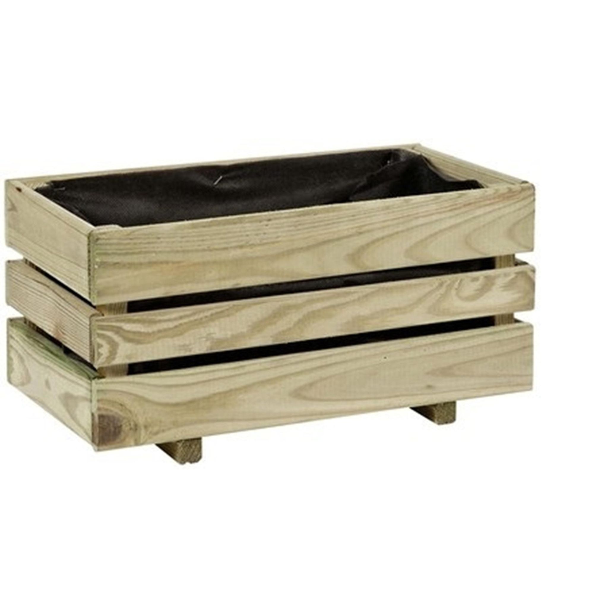 GARDENSTAR Bac rectangulaire L.20xl.39xH20 cm en pin autoclavé avec géotextile