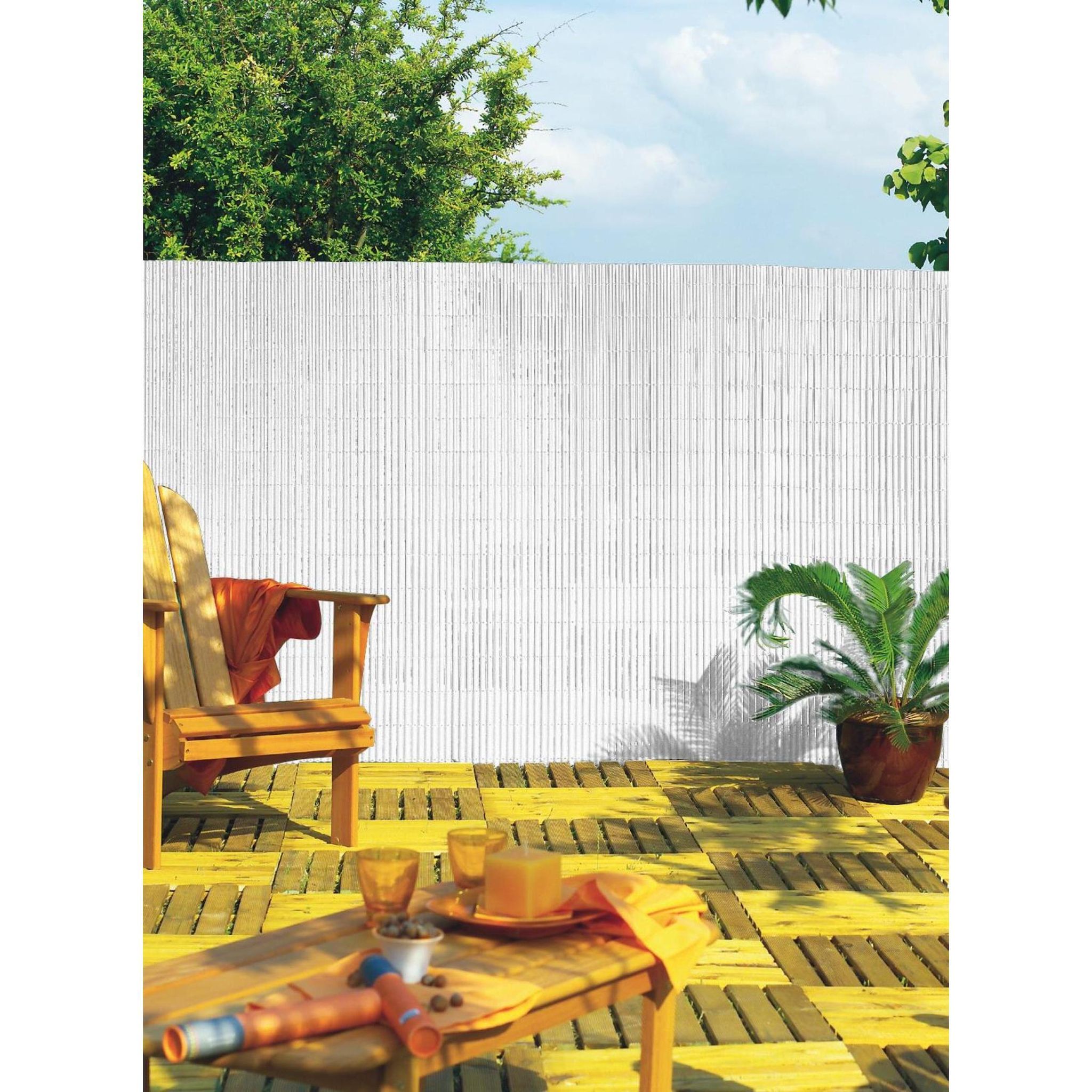 NORTENE Canisse synthétique simple face Plasticane 1x3 m blanc