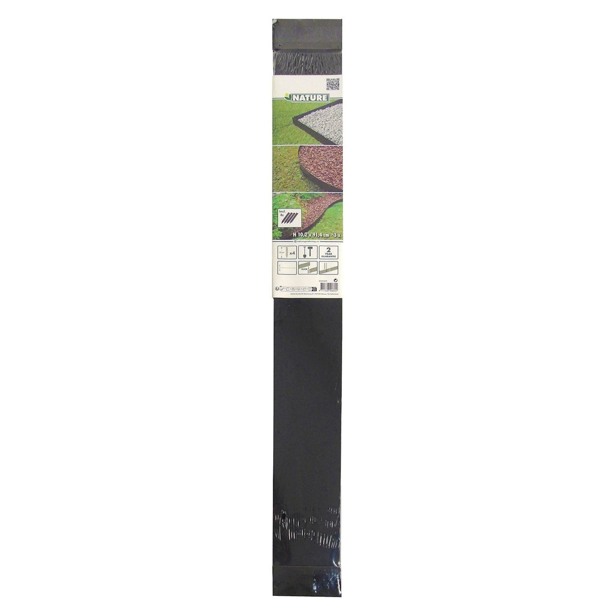 NATURE Bordure en acier galvanisé noir l 2,64m