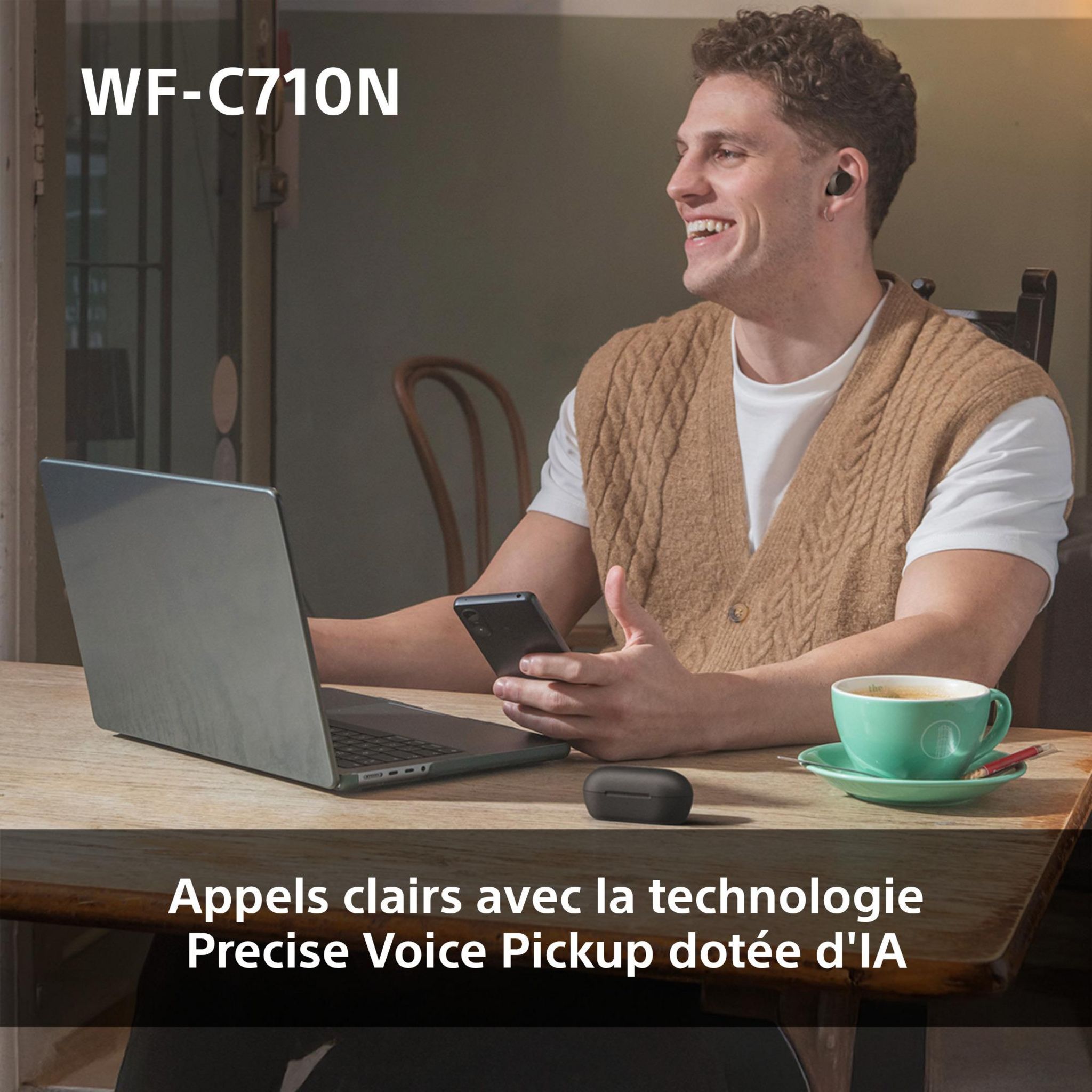 Voir la diapositive 3 : SONY Écouteurs WF C710 TWS - Noir