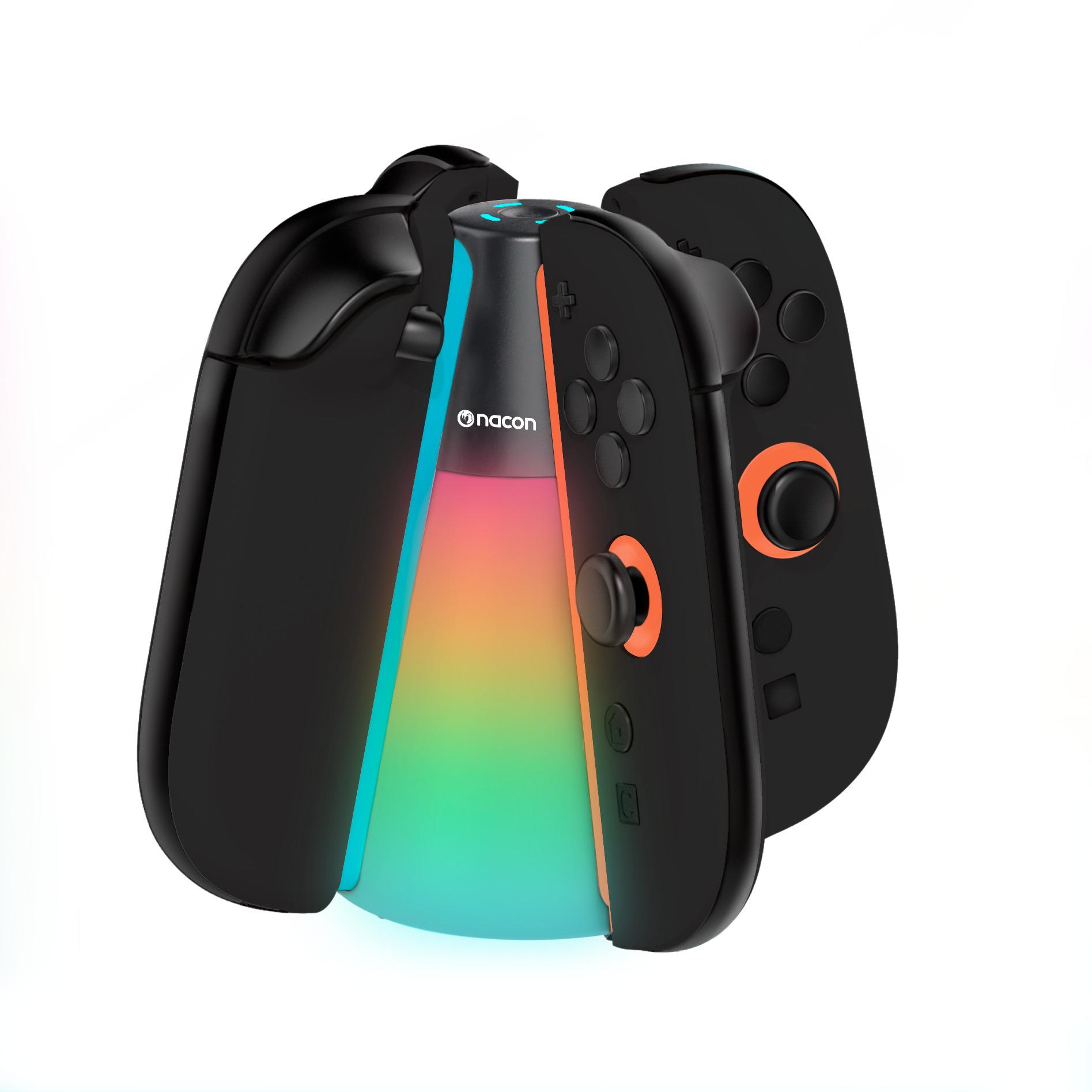 Voir la diapositive 4 : NACON Chargeur RGB pour 2 paires de Joy-Con Nintendo Switch 2