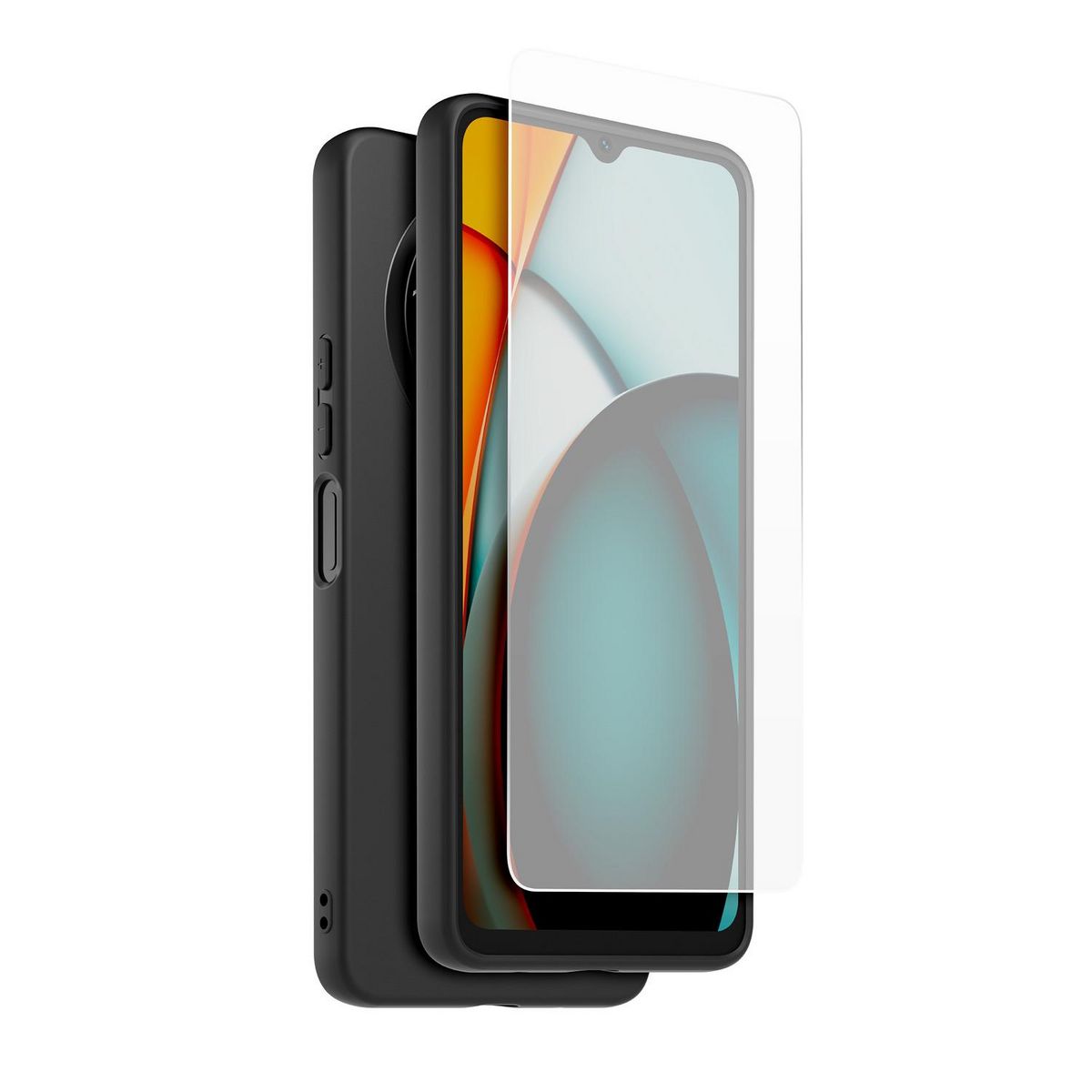XIAOMI Redmi A3 4G + Coque - Verre trempé - Noir